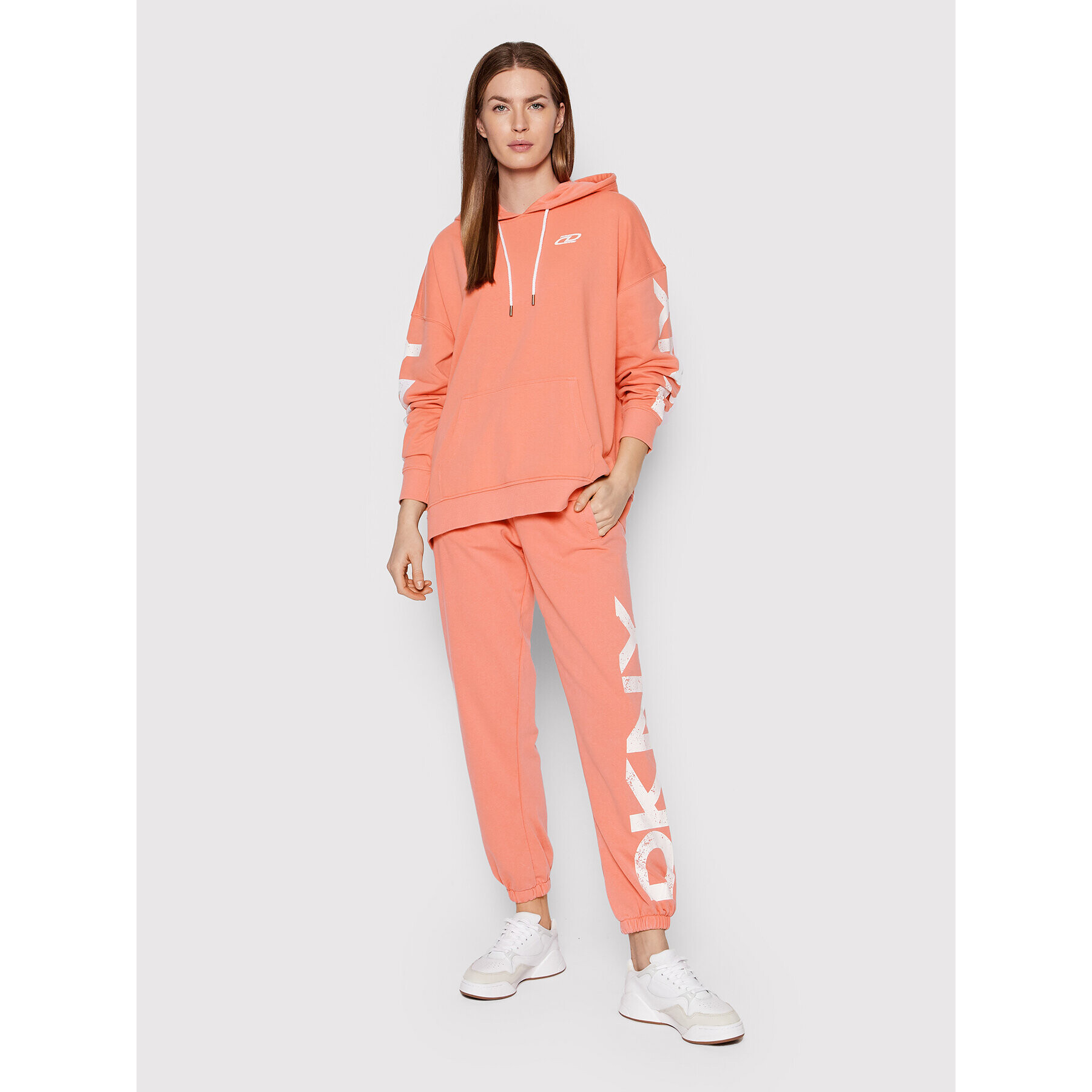 DKNY Sport Mikina DP1T8461 Oranžová Relaxed Fit - Pepit.cz