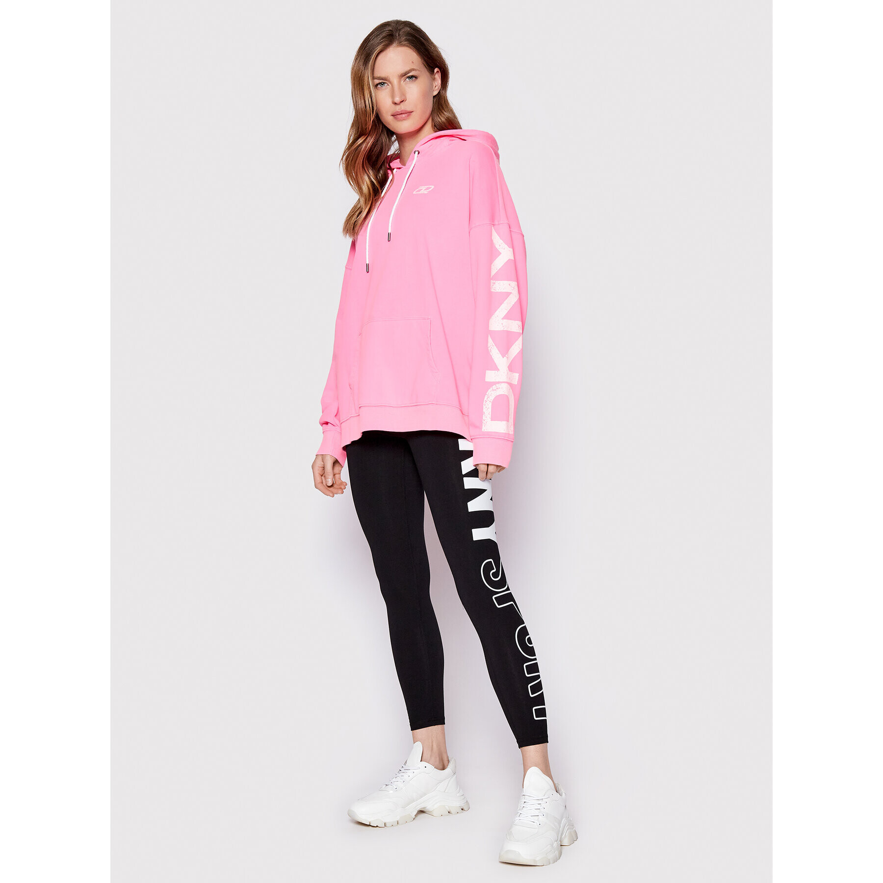 DKNY Sport Mikina DP1T8461 Růžová Relaxed Fit - Pepit.cz