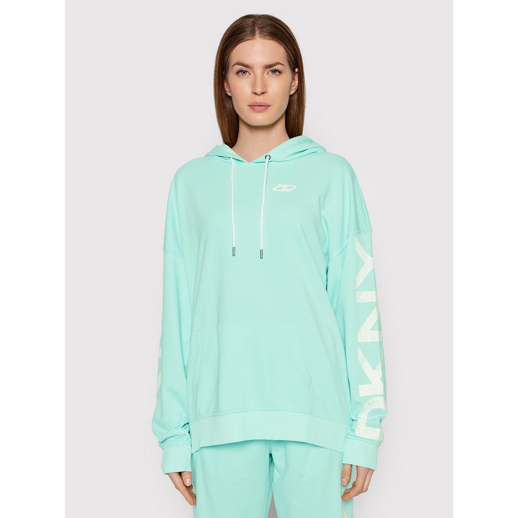 DKNY Sport Mikina DP1T8461 Zelená Relaxed Fit - Pepit.cz