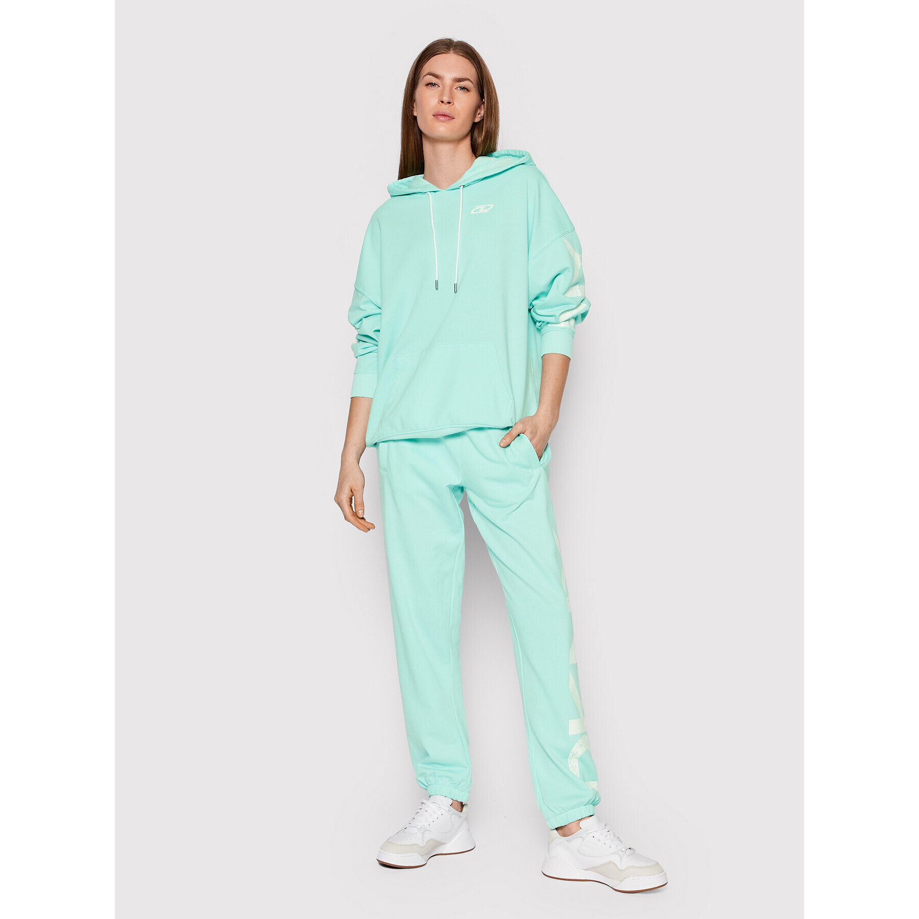 DKNY Sport Mikina DP1T8461 Zelená Relaxed Fit - Pepit.cz