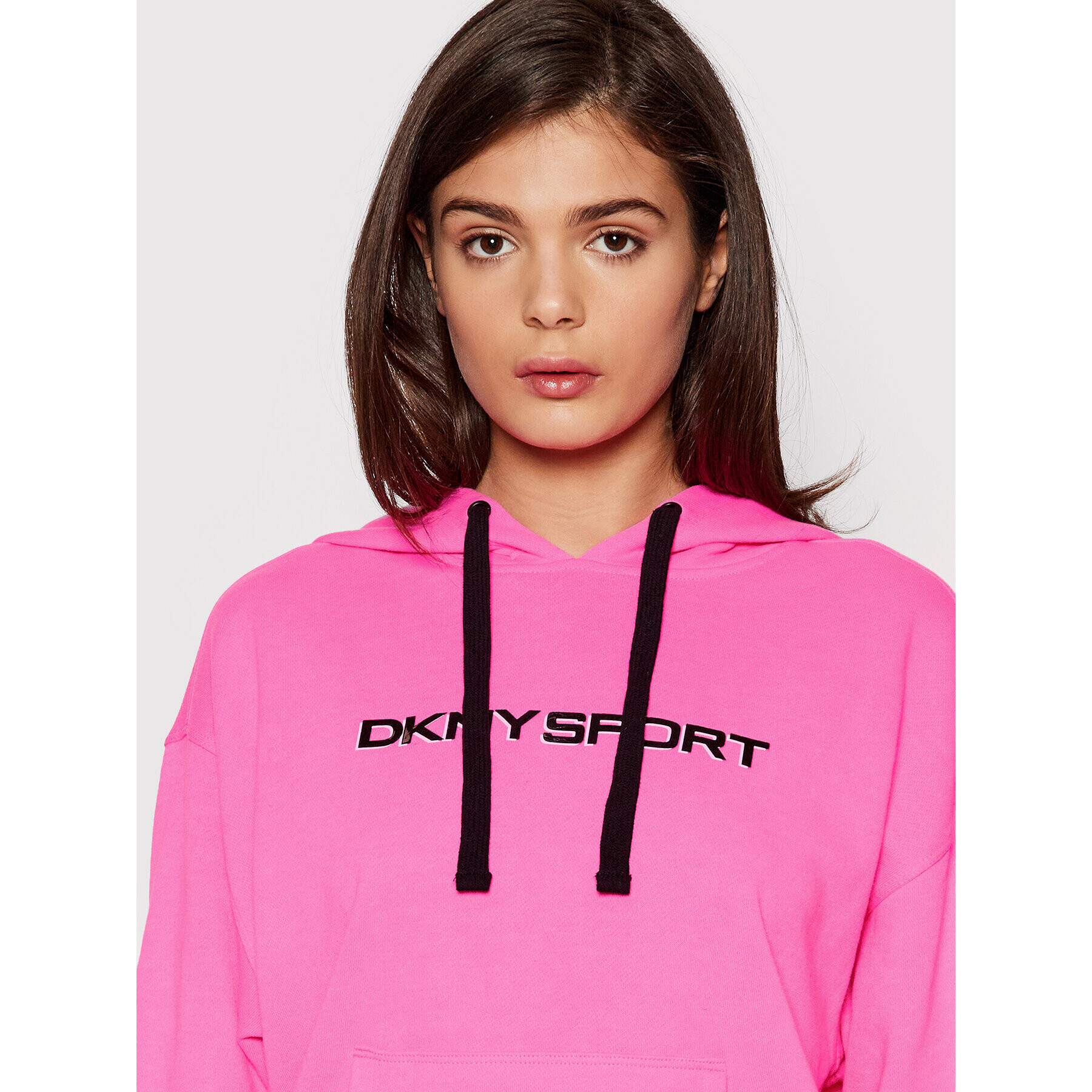 DKNY Sport Mikina DP1T8774 Růžová Oversize - Pepit.cz