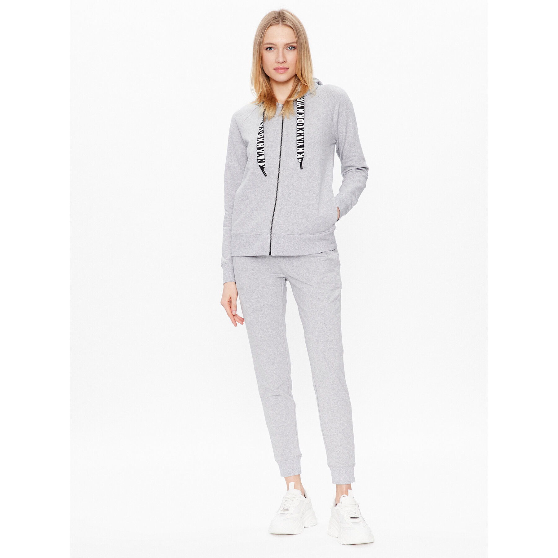 DKNY Sport Mikina DP2J8598 Šedá Classic Fit - Pepit.cz