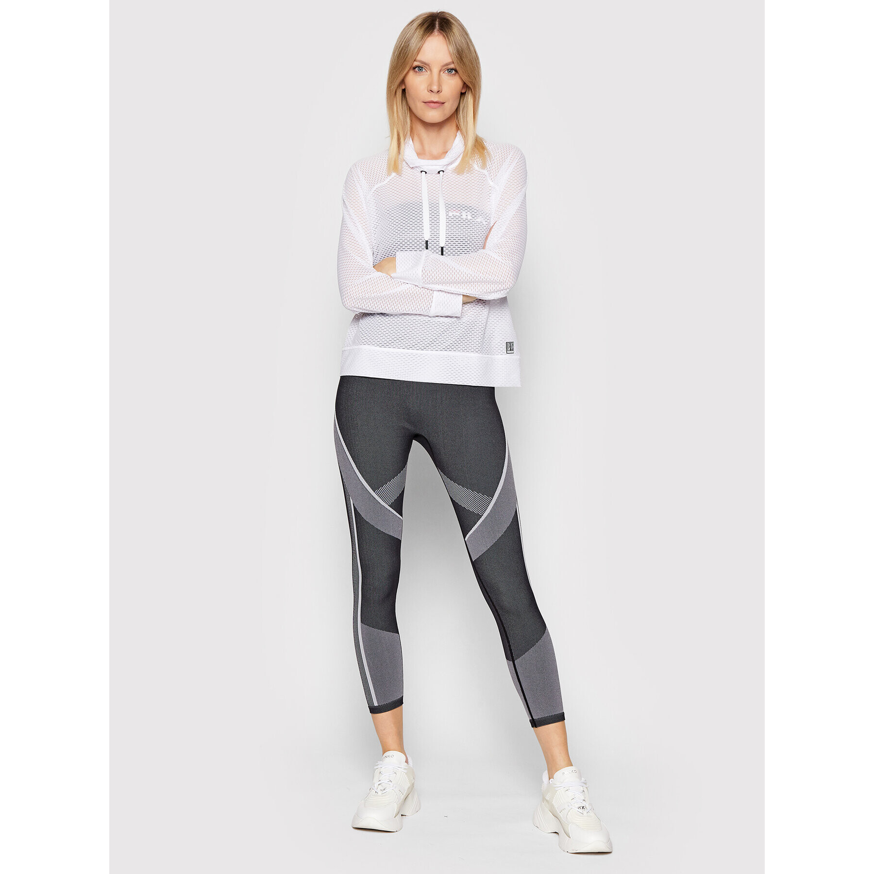 DKNY Sport Mikina DP9T6457 Bílá Regular Fit - Pepit.cz