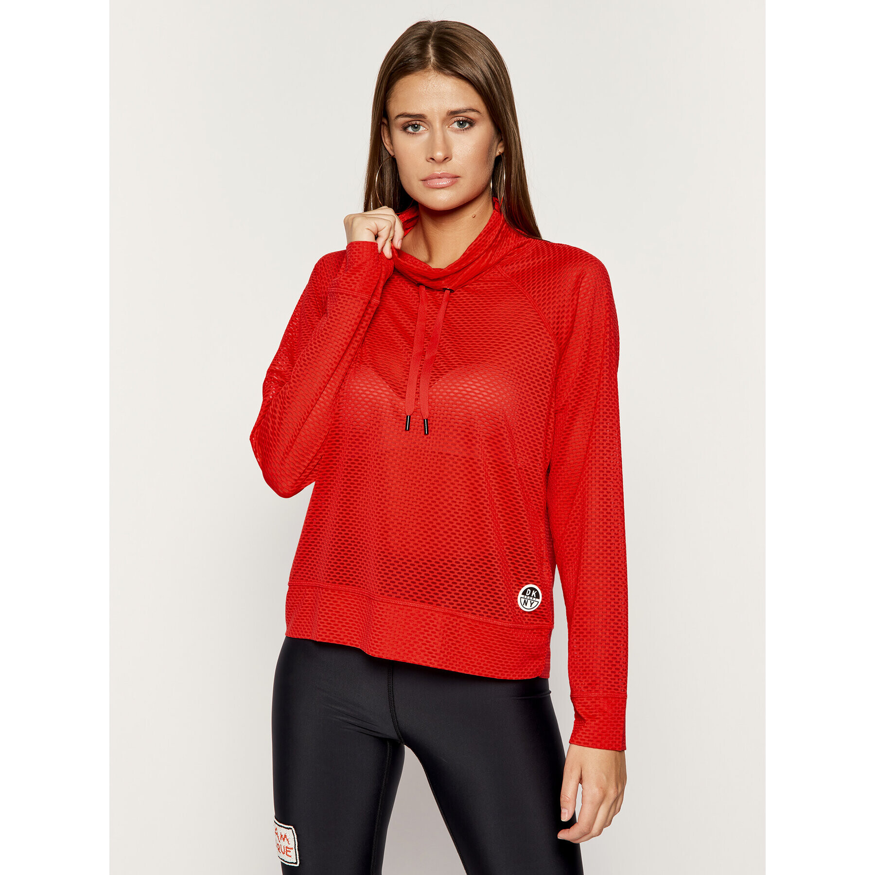 DKNY Sport Mikina DP9T6457 Červená Regular Fit - Pepit.cz