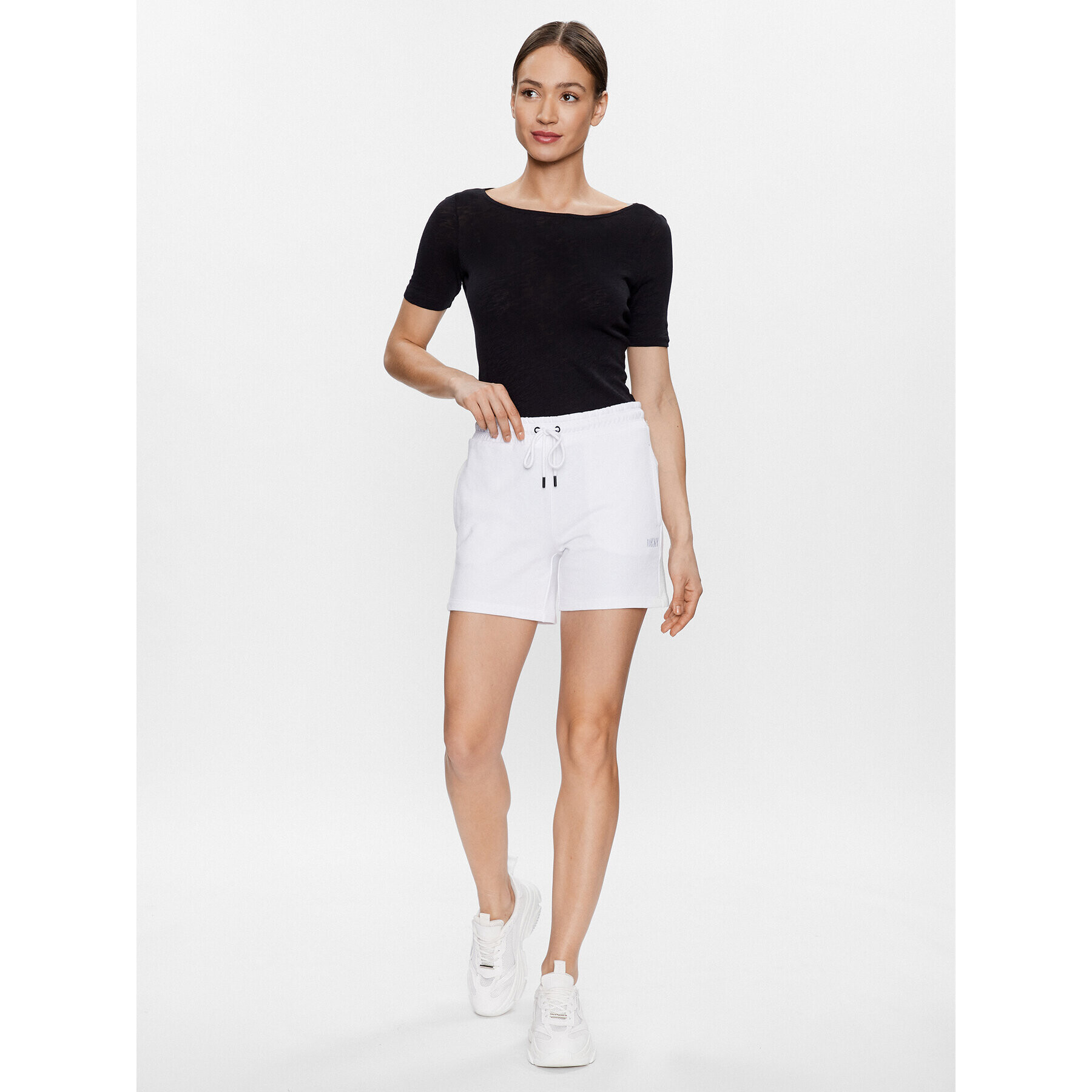 DKNY Sport Sportovní kraťasy DP3S4993 Bílá Regular Fit - Pepit.cz