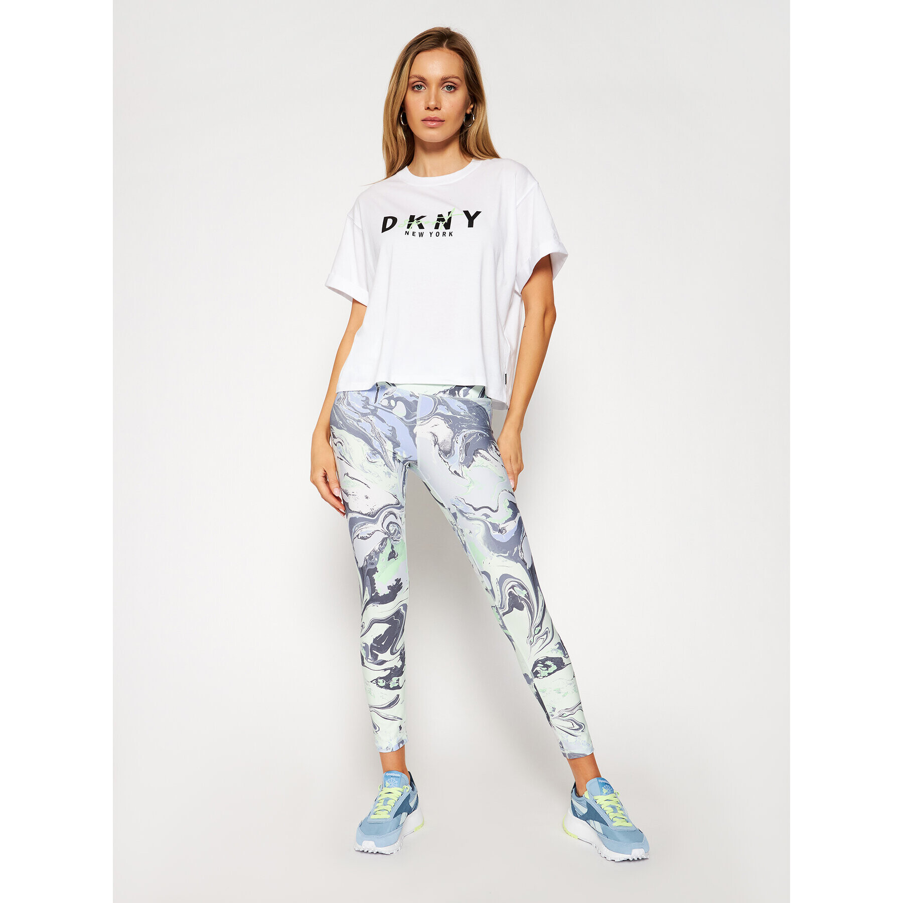 DKNY Sport T-Shirt DP0T7854 Bílá Oversize - Pepit.cz