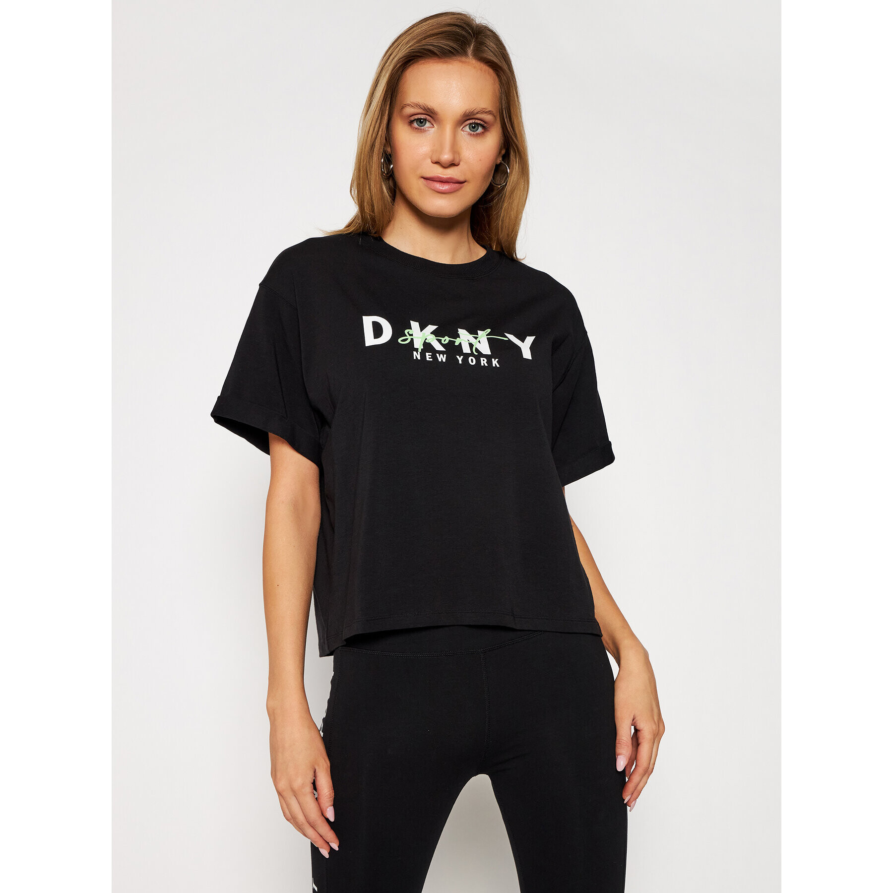 DKNY Sport T-Shirt DP0T7854 Černá Oversize - Pepit.cz