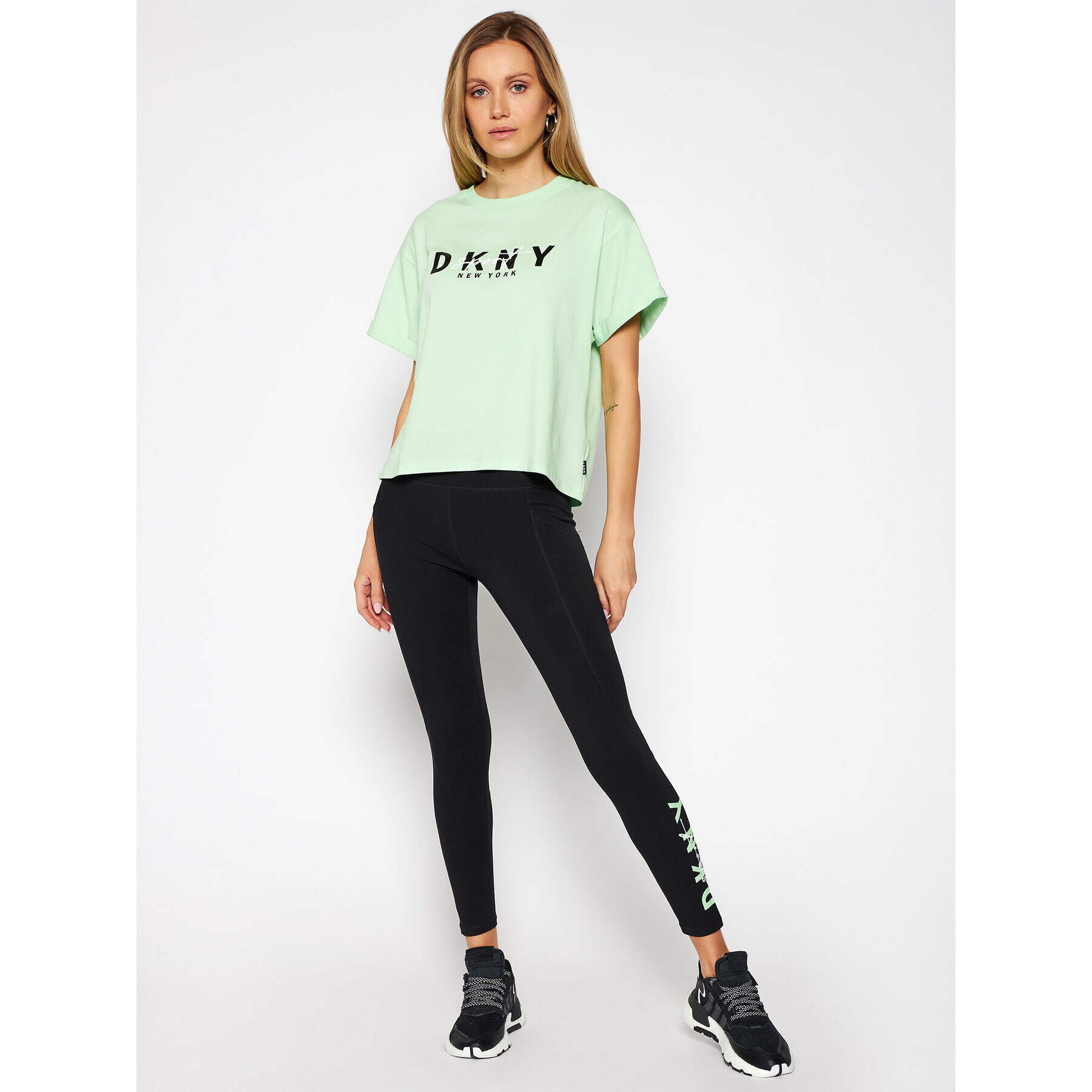 DKNY Sport T-Shirt DP0T7854 Zelená Oversize - Pepit.cz