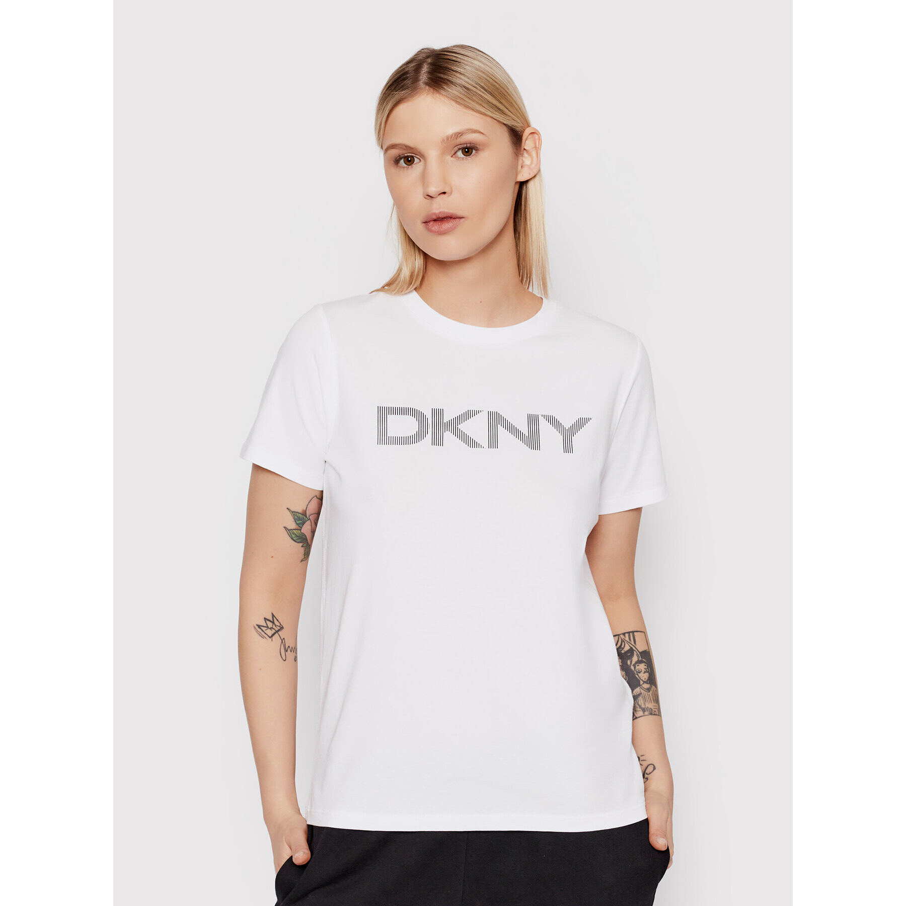 DKNY Sport T-Shirt DP1T6749 Bílá Regular Fit - Pepit.cz