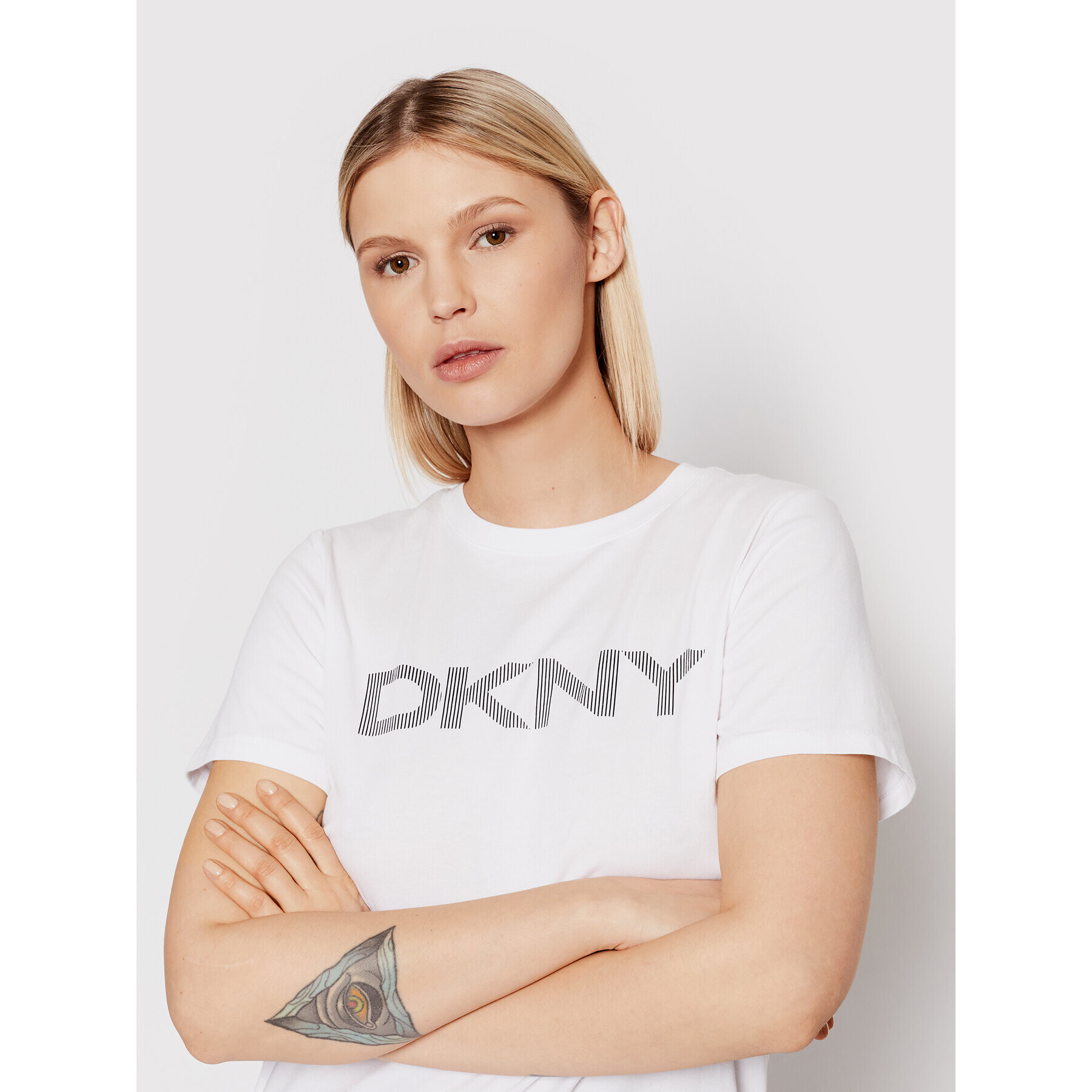 DKNY Sport T-Shirt DP1T6749 Bílá Regular Fit - Pepit.cz