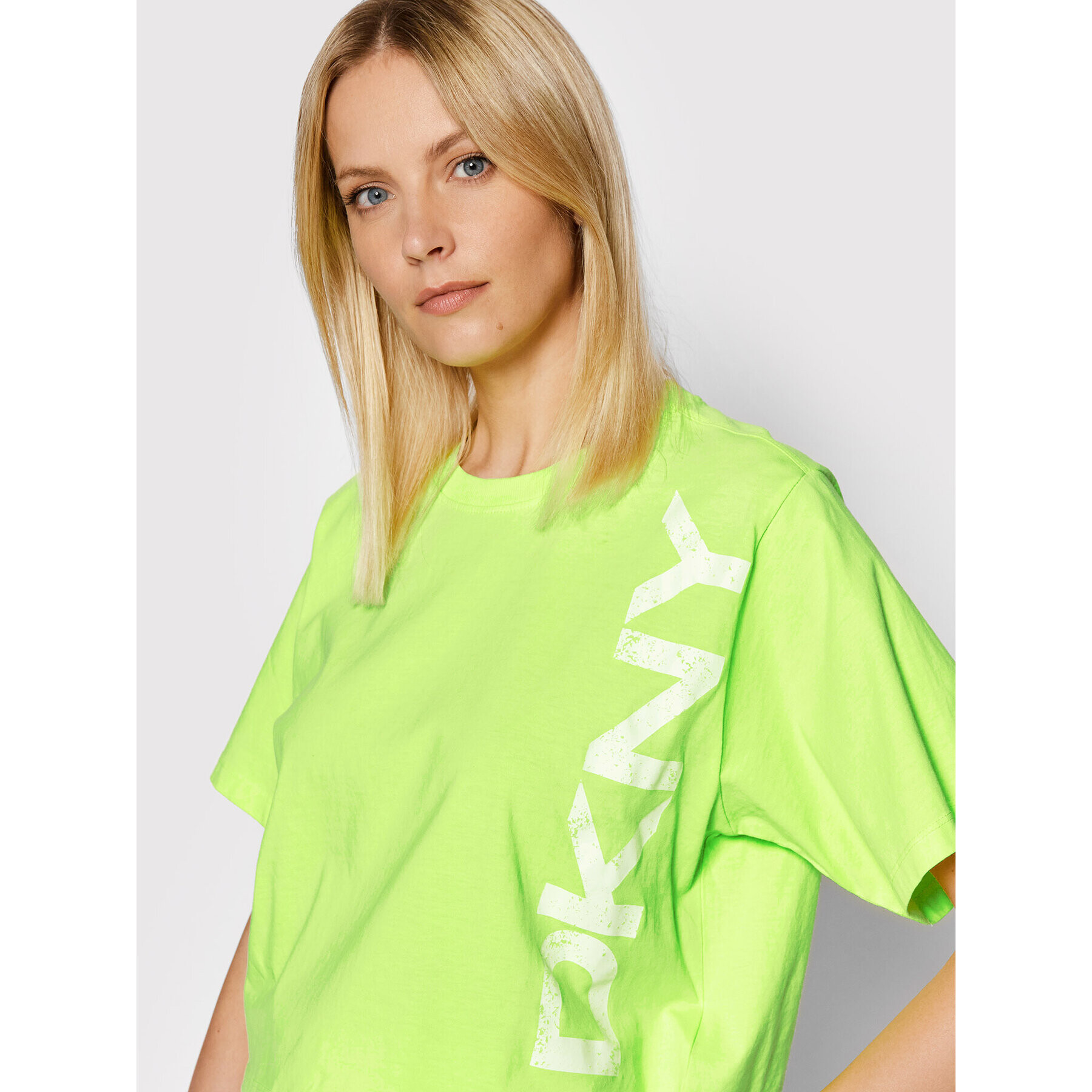 DKNY Sport T-Shirt DP1T8459 Zelená Relaxed Fit - Pepit.cz