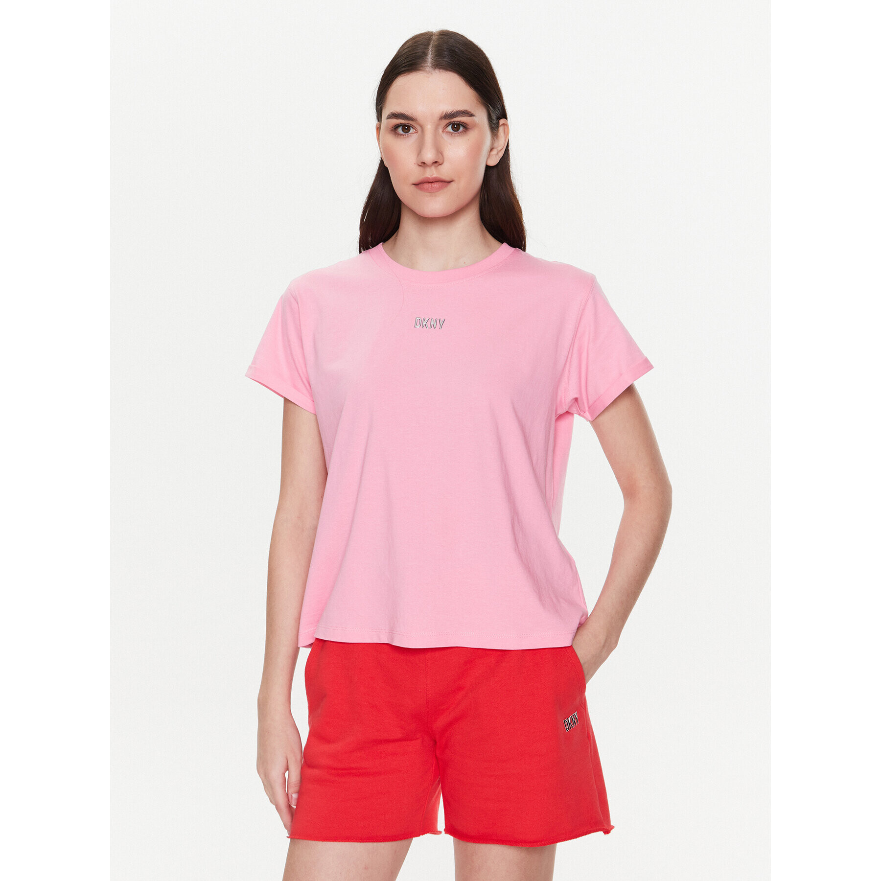 DKNY Sport T-Shirt DP1T8521 Růžová Classic Fit - Pepit.cz