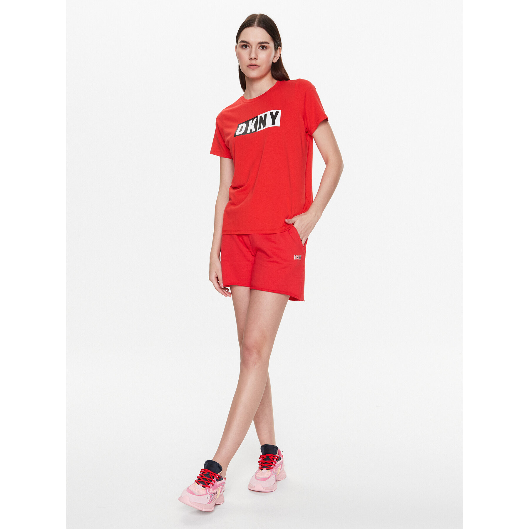 DKNY Sport T-Shirt DP2T5894 Červená Classic Fit - Pepit.cz