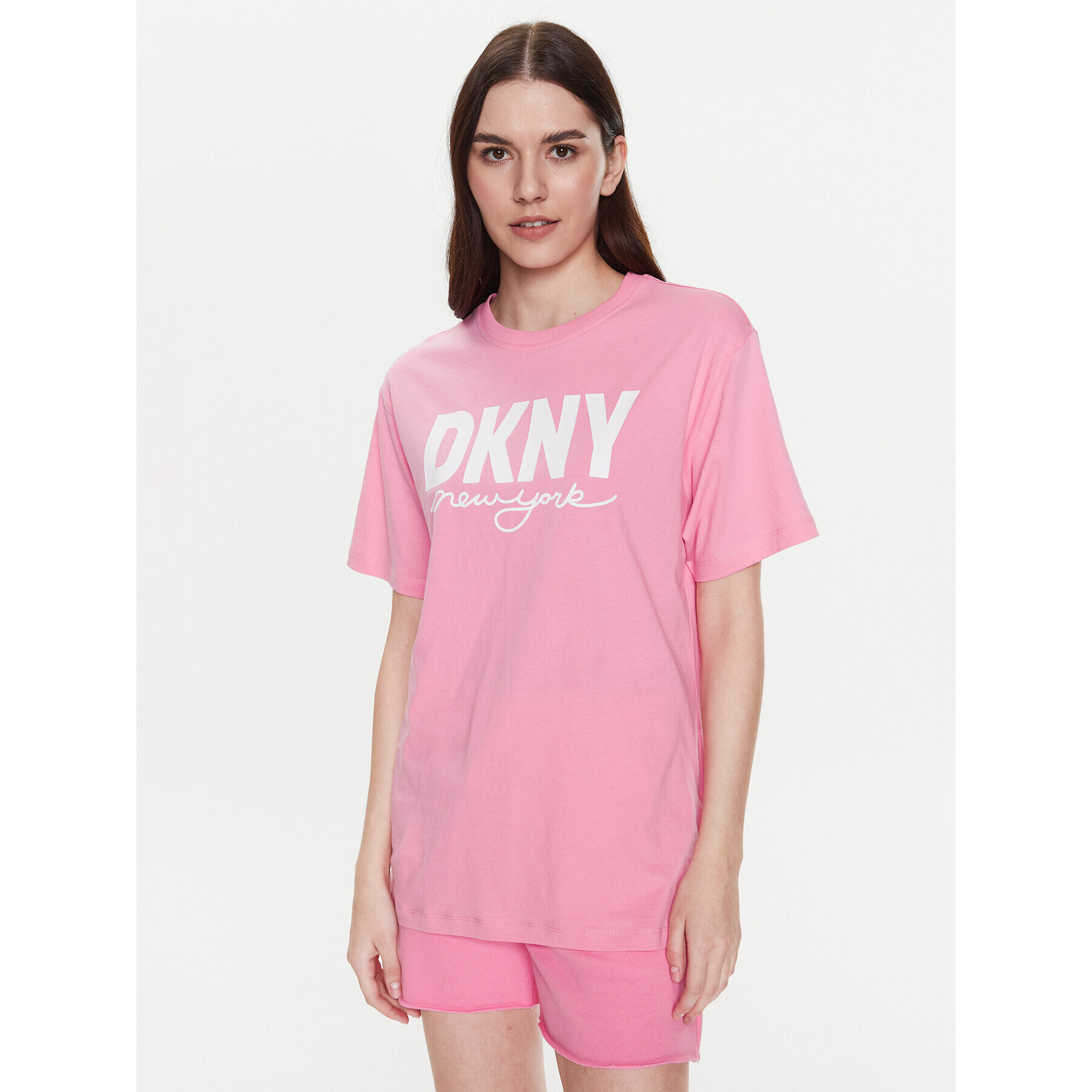 DKNY Sport T-Shirt DP3T9323 Růžová Classic Fit - Pepit.cz