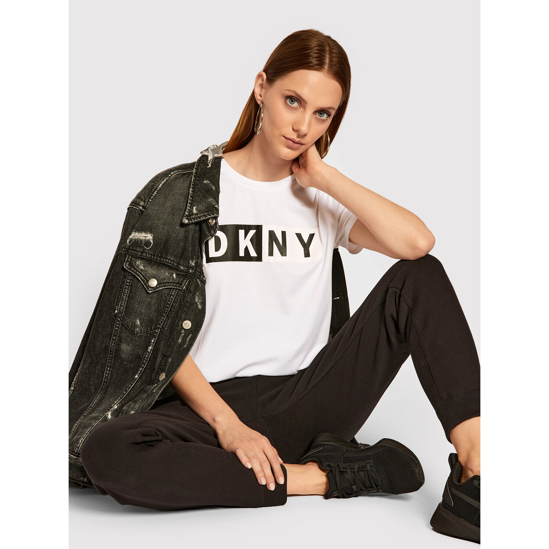 DKNY Sport T-Shirt DP8T5894 Bílá Regular Fit - Pepit.cz