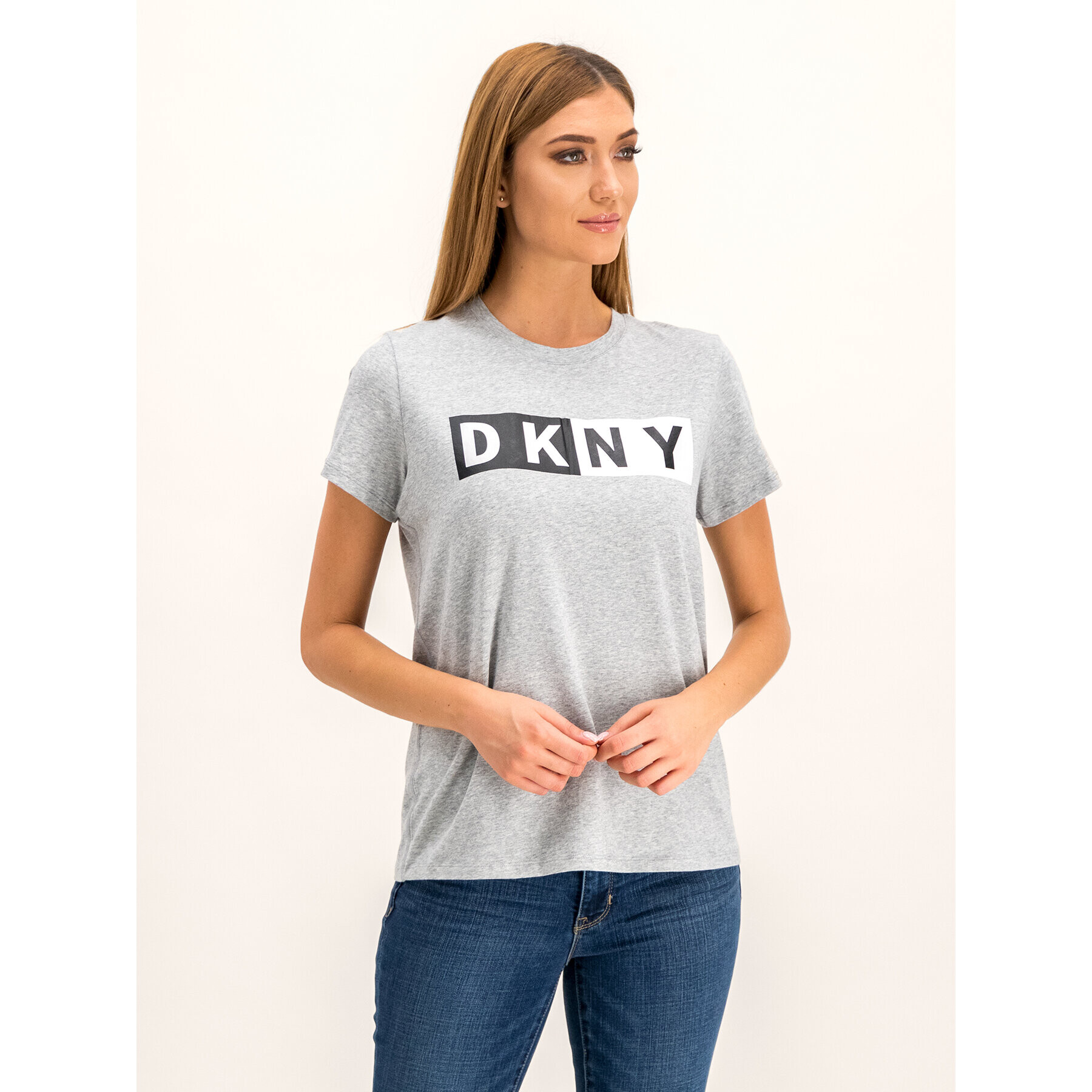 DKNY Sport T-Shirt DP8T5894 Šedá Regular Fit - Pepit.cz