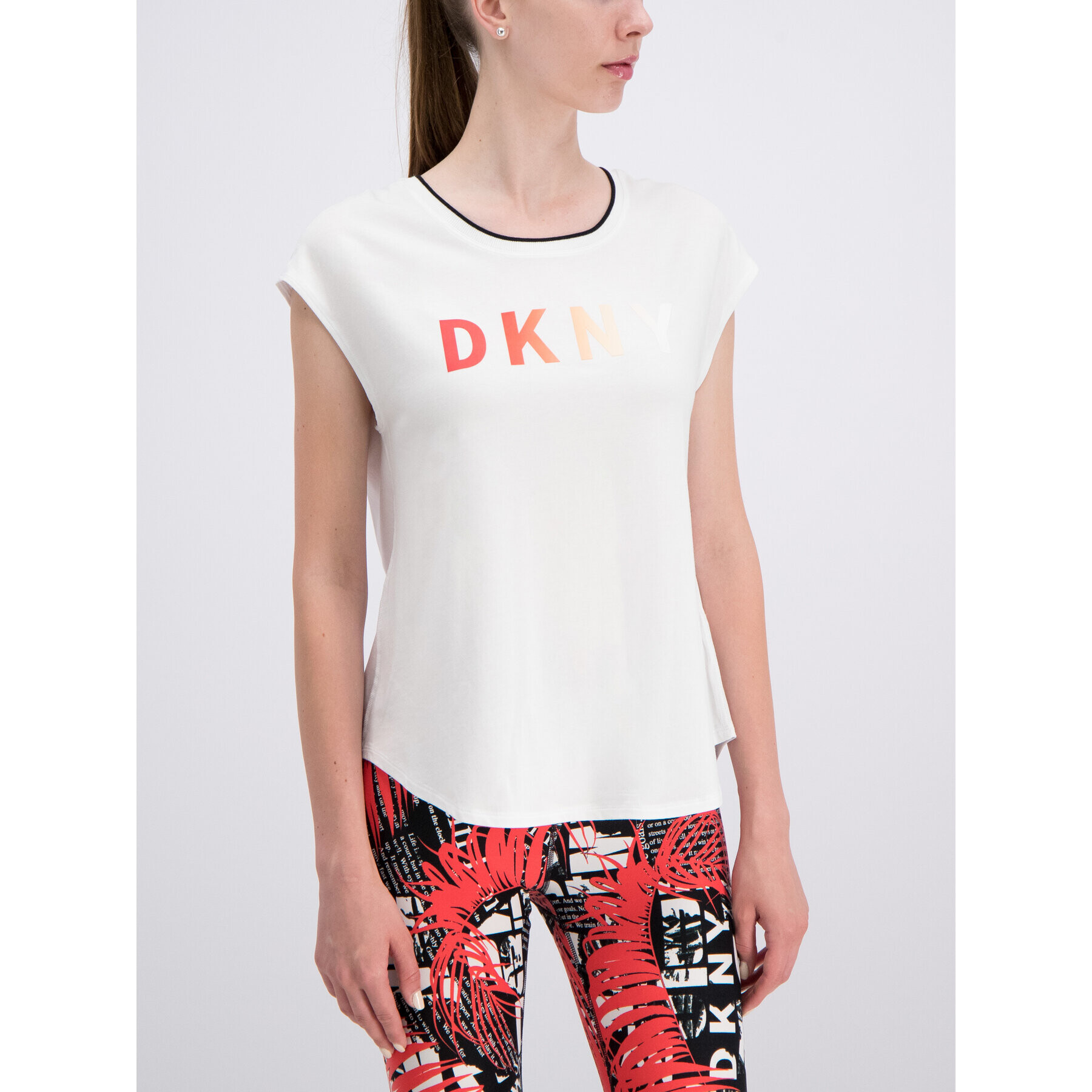 DKNY Sport T-Shirt DP9T6531 Bílá Regular Fit - Pepit.cz