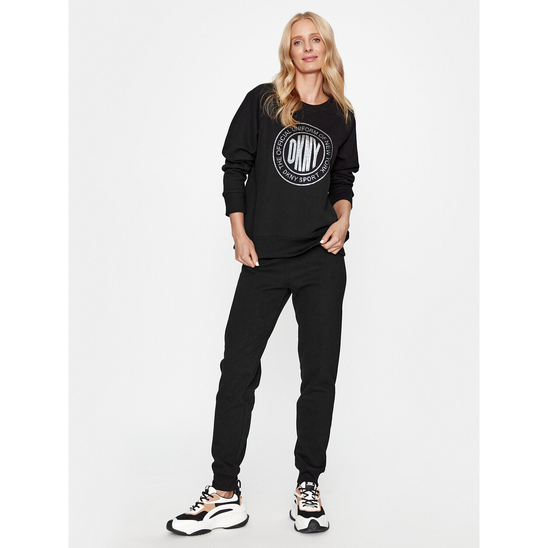 DKNY Sport Teplákové kalhoty DP3P3322 Černá Regular Fit - Pepit.cz