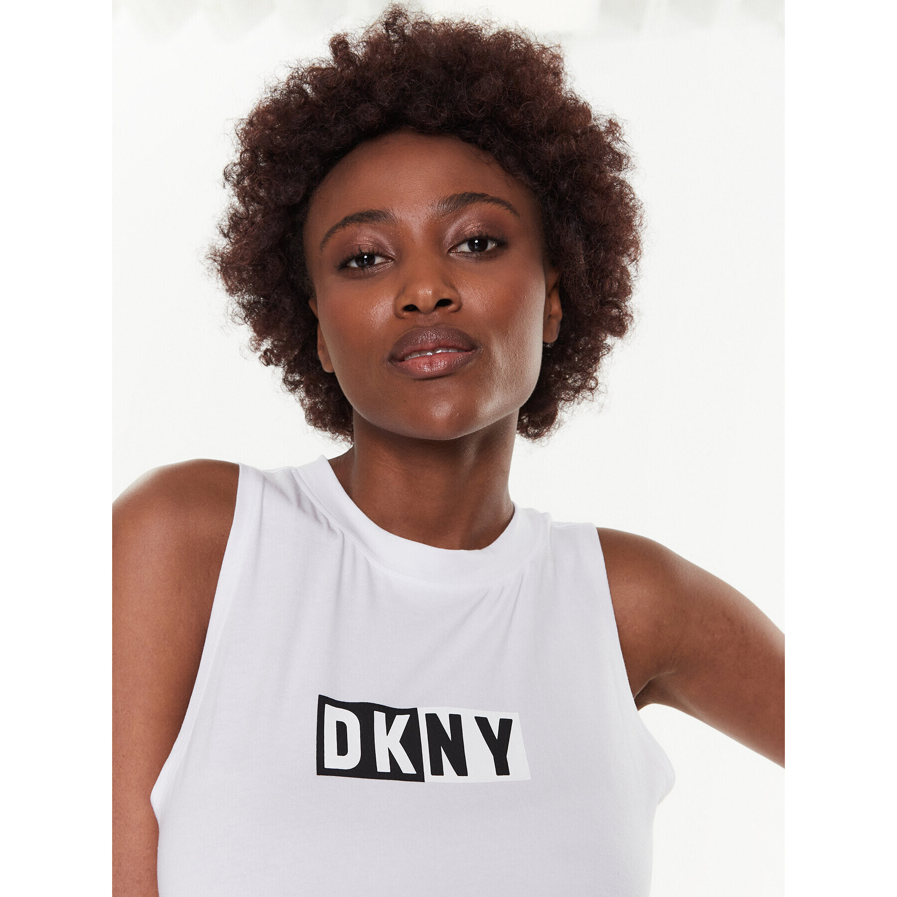 DKNY Sport Top DP2T5892 Bílá Classic Fit - Pepit.cz