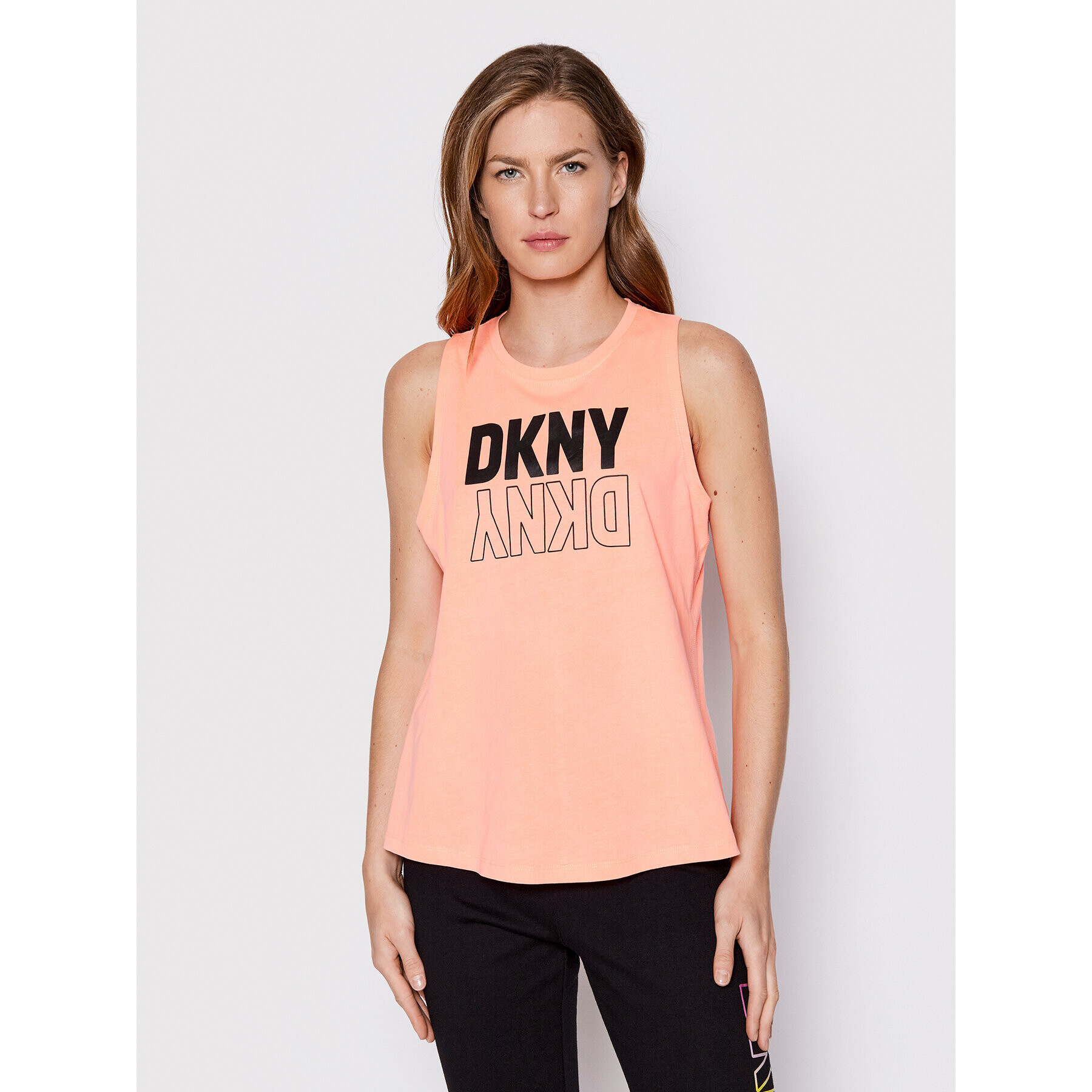 DKNY Sport Top DP2T8765 Oranžová Regular Fit - Pepit.cz