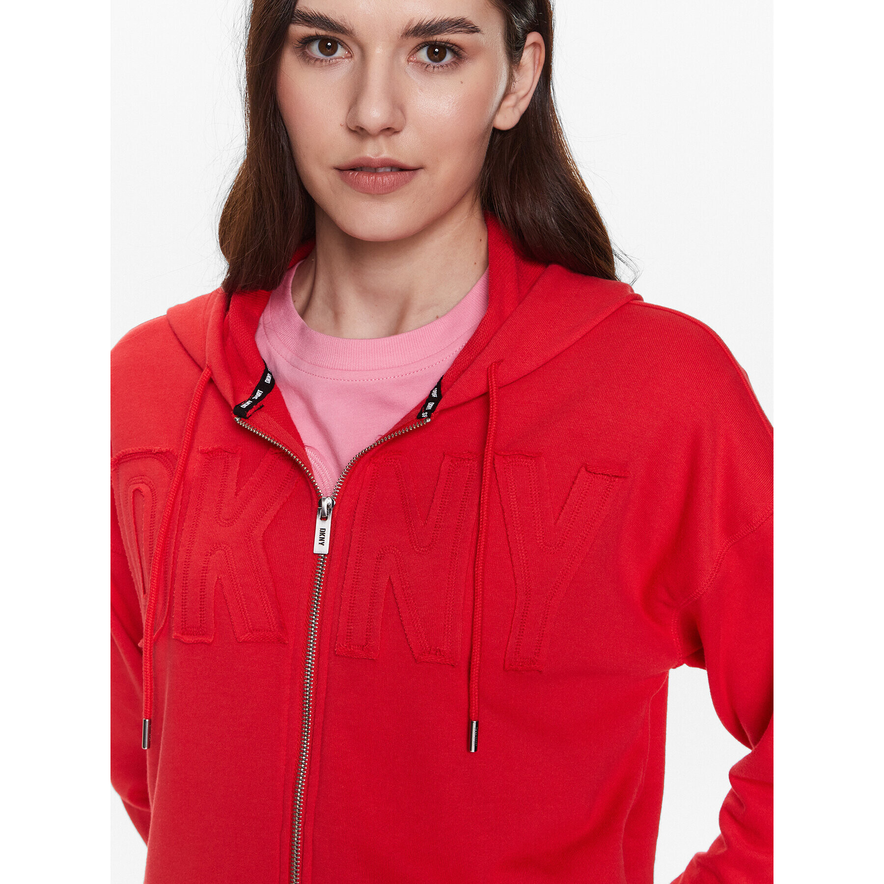 DKNY Sport Mikina DP3J9276 Červená Classic Fit - Pepit.cz