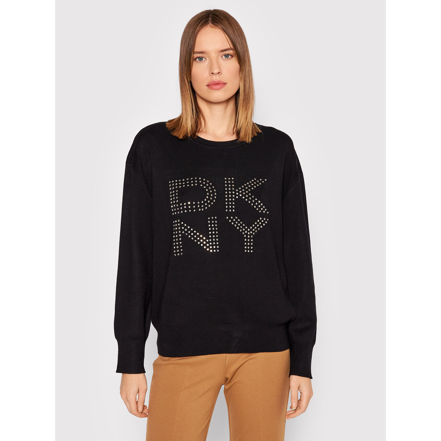 DKNY Svetr P1MSB07M Černá Regular Fit - Pepit.cz