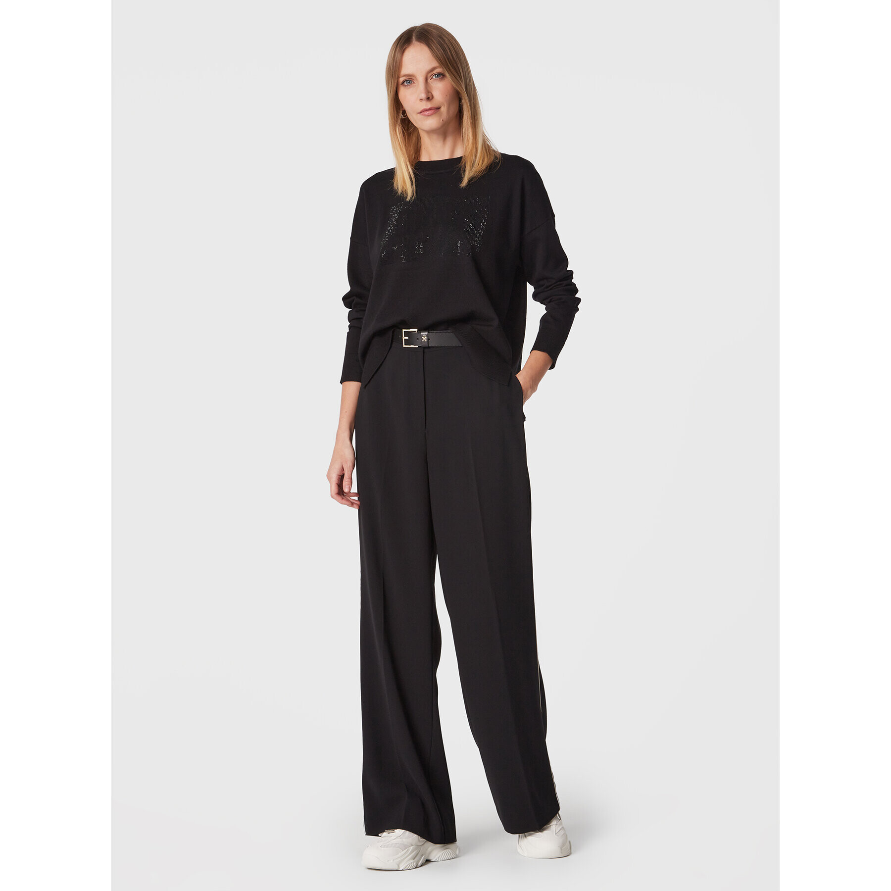 DKNY Svetr P2MS1C60 Černá Relaxed Fit - Pepit.cz