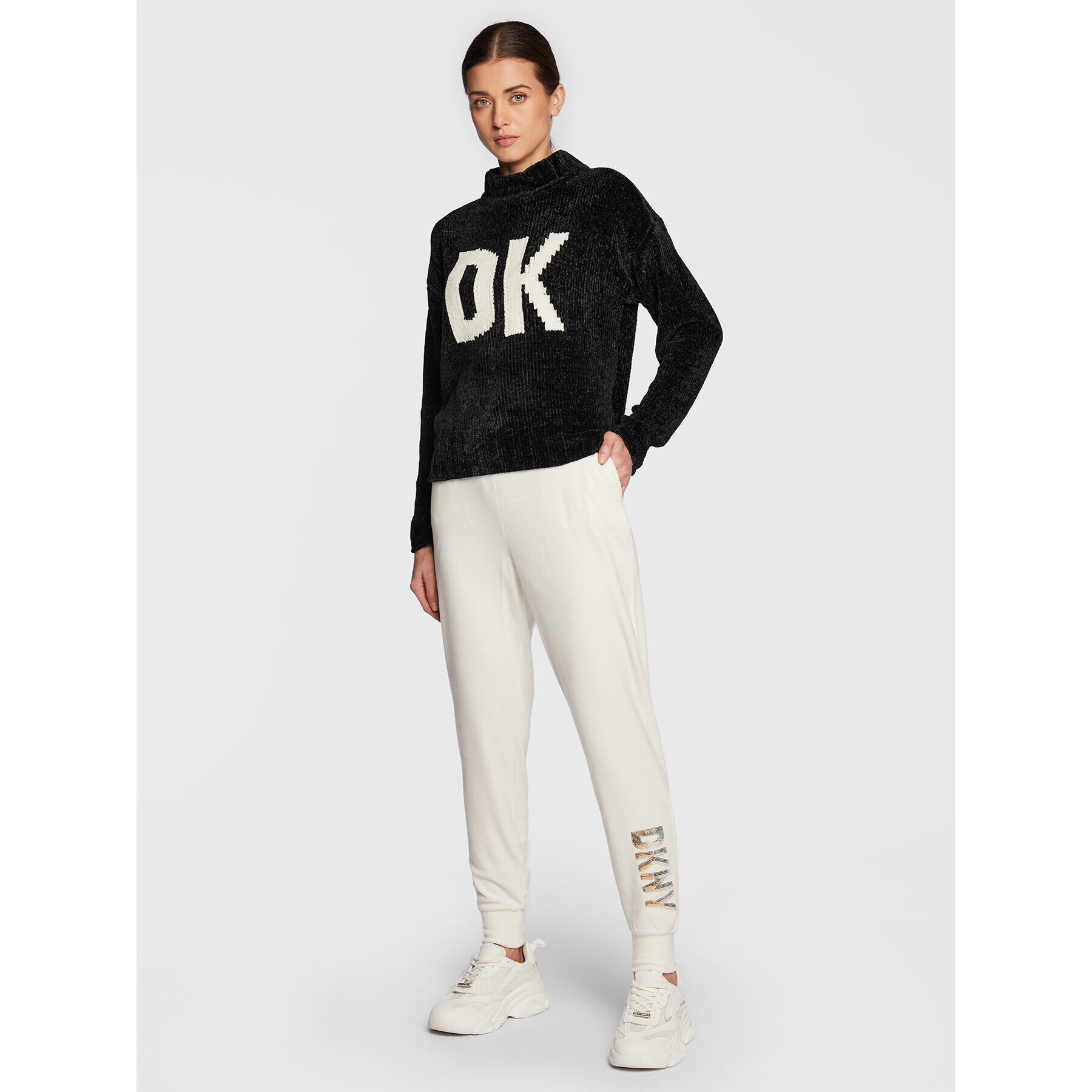 DKNY Svetr P2MS7332 Černá Regular Fit - Pepit.cz