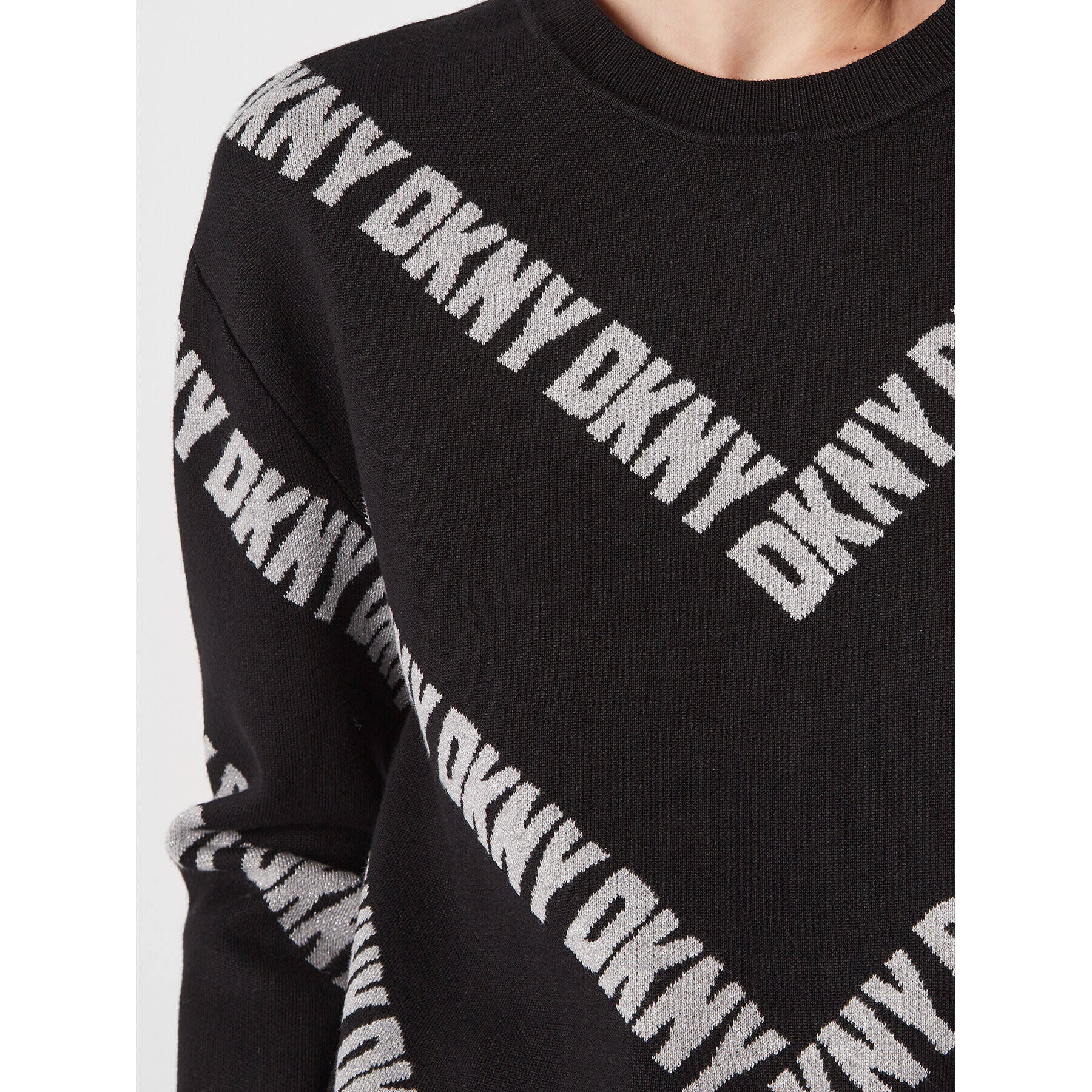 DKNY Svetr P2MSAB42 Černá Relaxed Fit - Pepit.cz