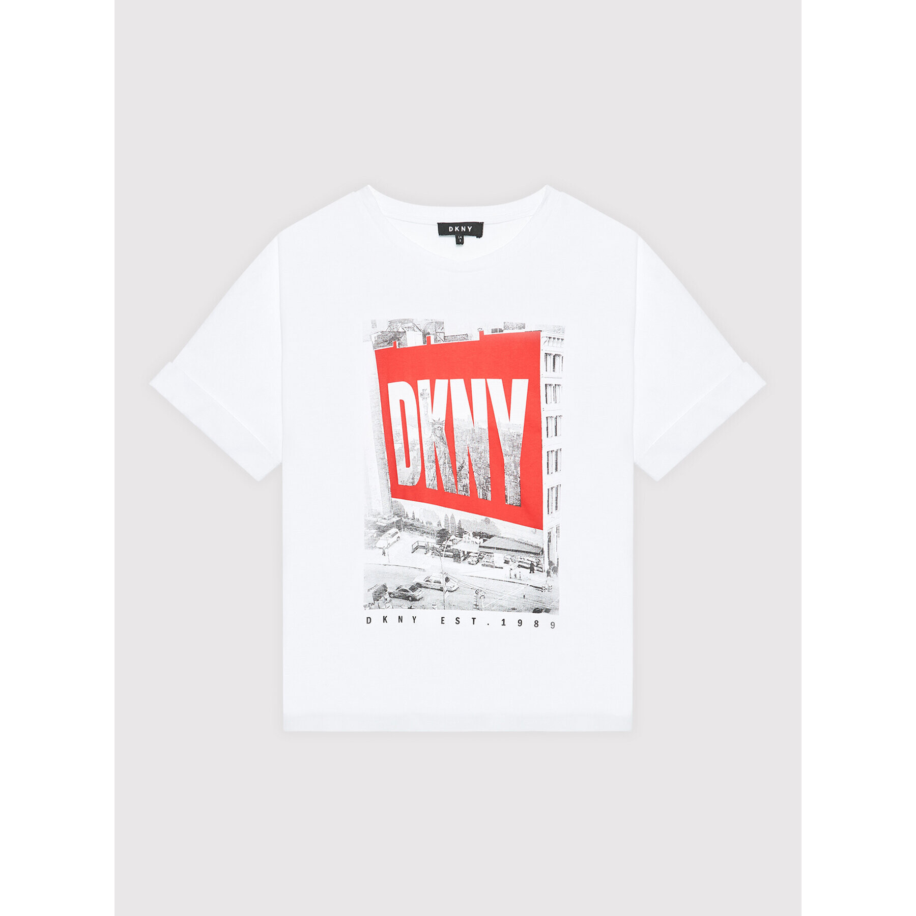 DKNY T-Shirt D35R60 D Bílá Relaxed Fit - Pepit.cz