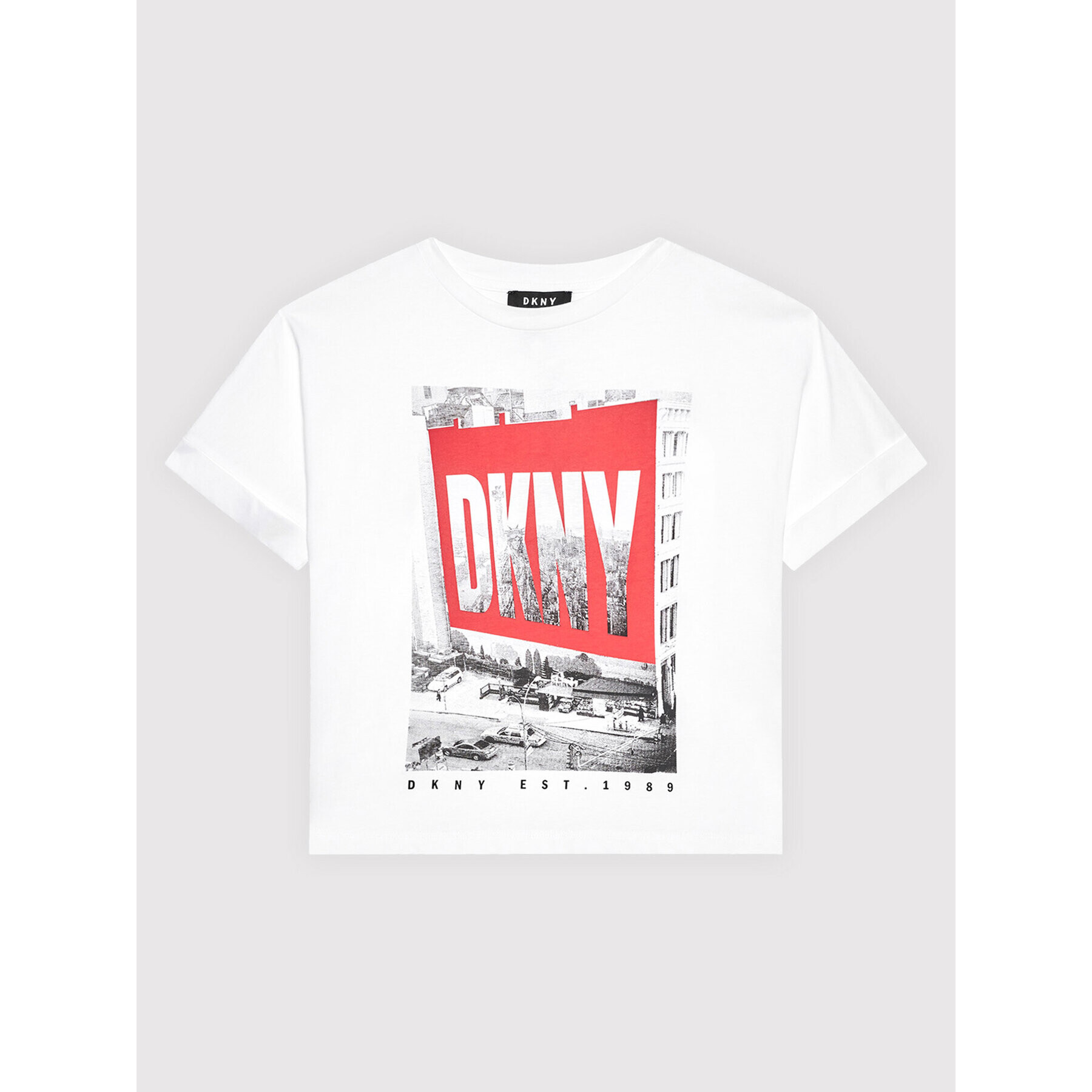 DKNY T-Shirt D35R60 M Bílá Relaxed Fit - Pepit.cz