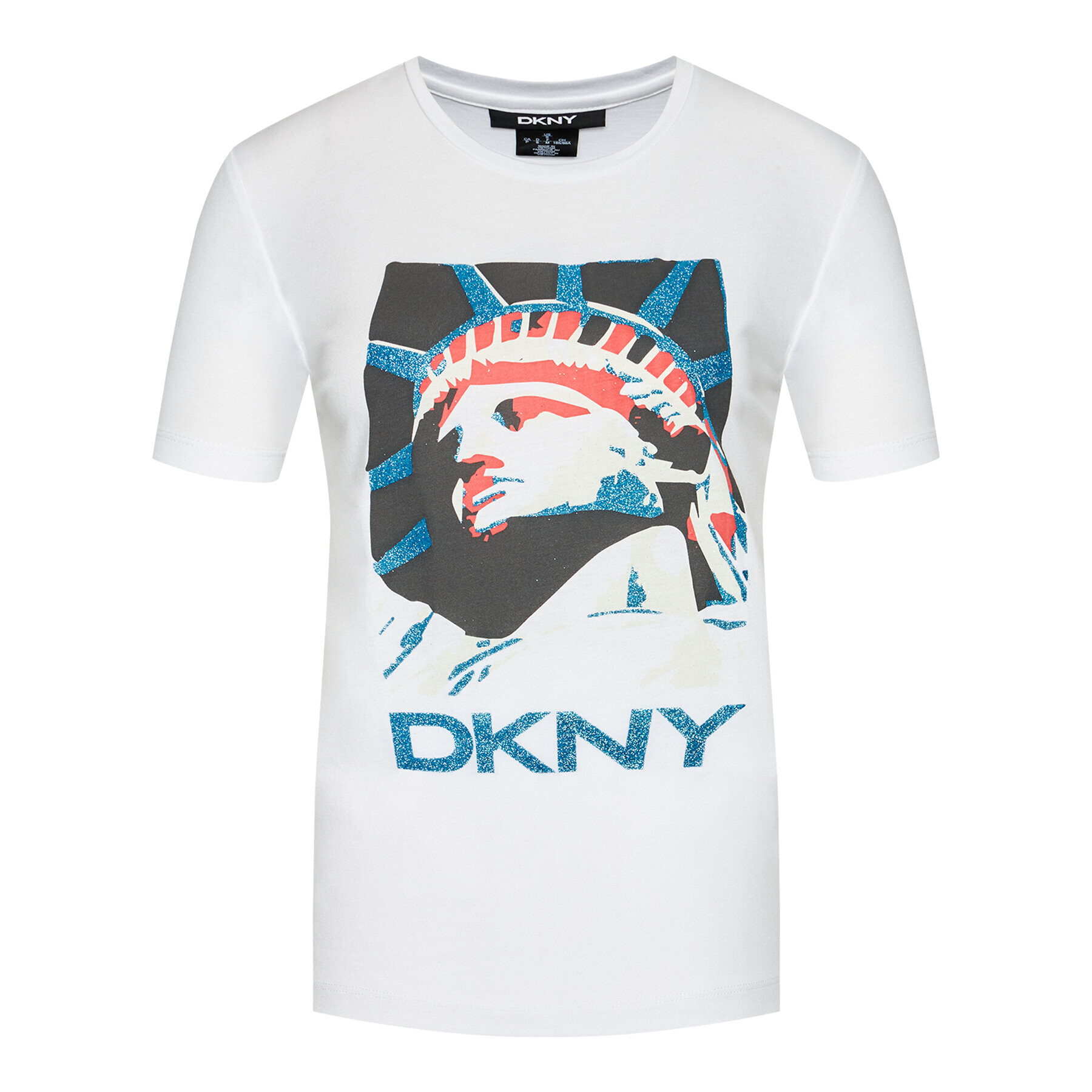 DKNY T-Shirt P0DBFCNA Bílá Regular Fit - Pepit.cz