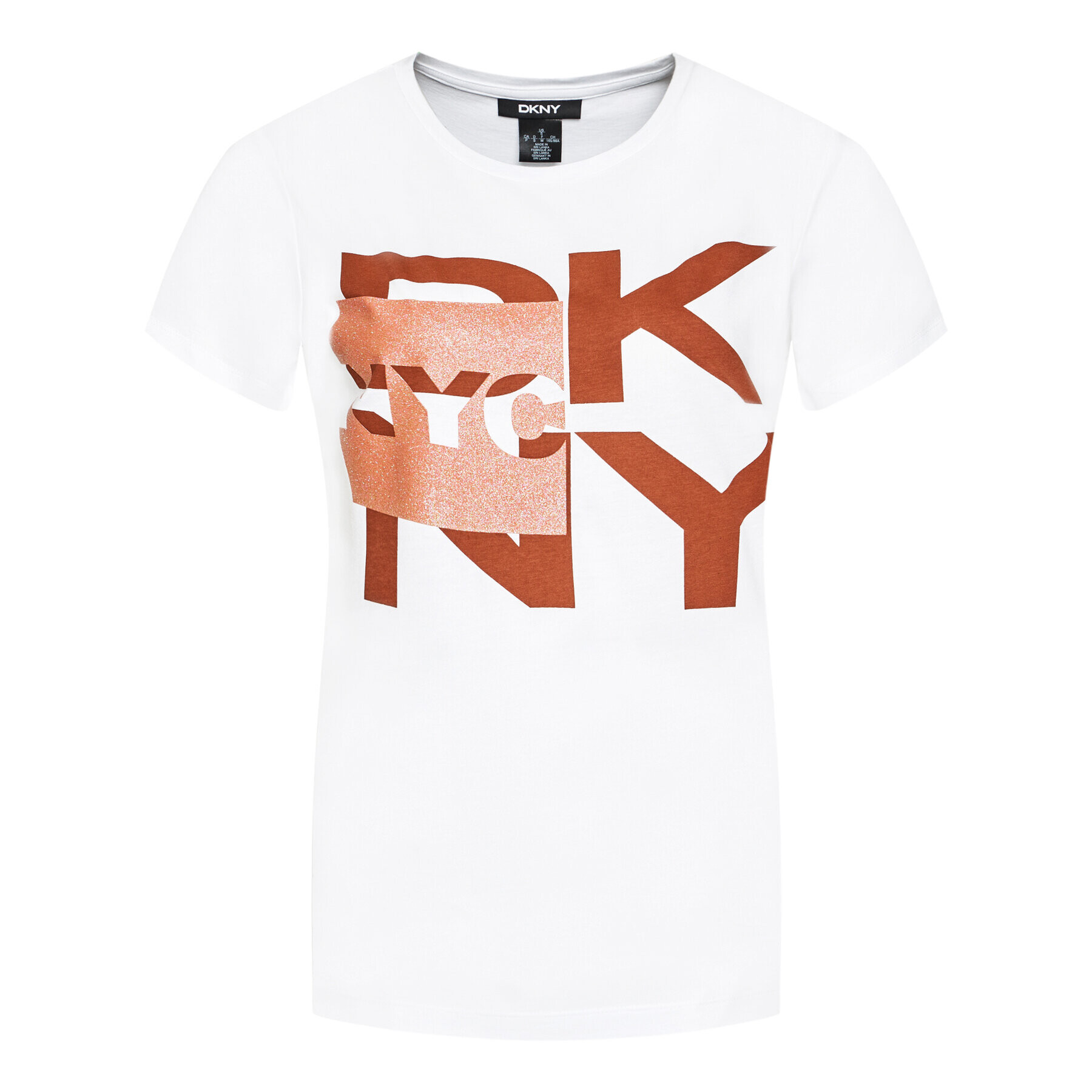 DKNY T-Shirt P0EBCCNA Bílá Regular Fit - Pepit.cz