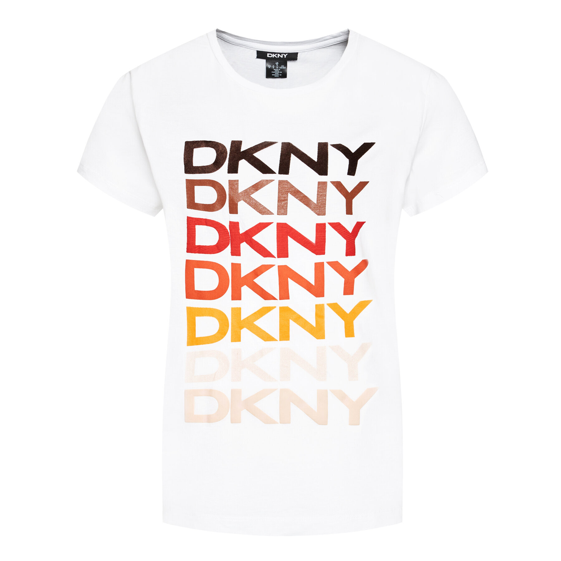 DKNY T-Shirt P0EF7CNA Bílá Regular Fit - Pepit.cz