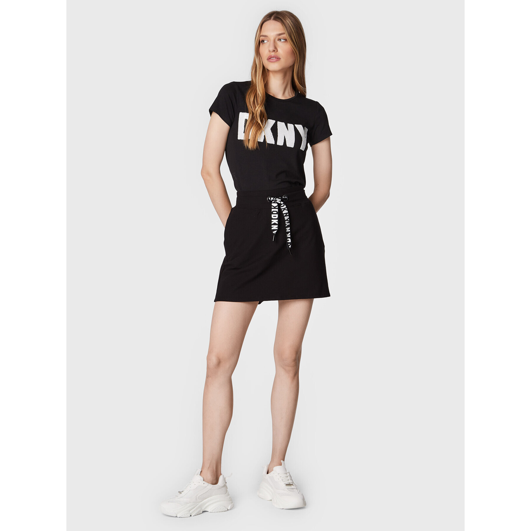 DKNY T-Shirt P2FKHGWG Černá Regular Fit - Pepit.cz