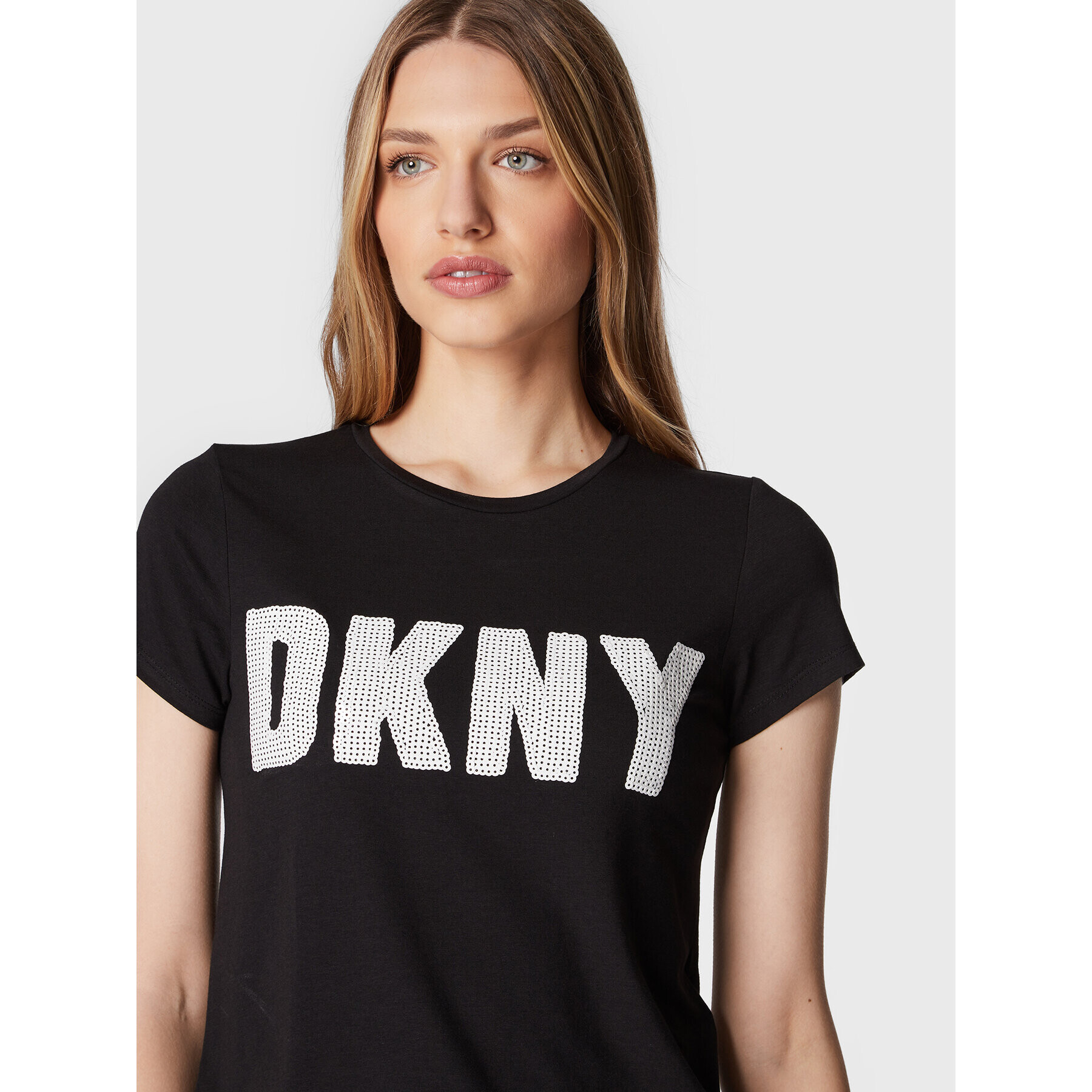 DKNY T-Shirt P2FKHGWG Černá Regular Fit - Pepit.cz