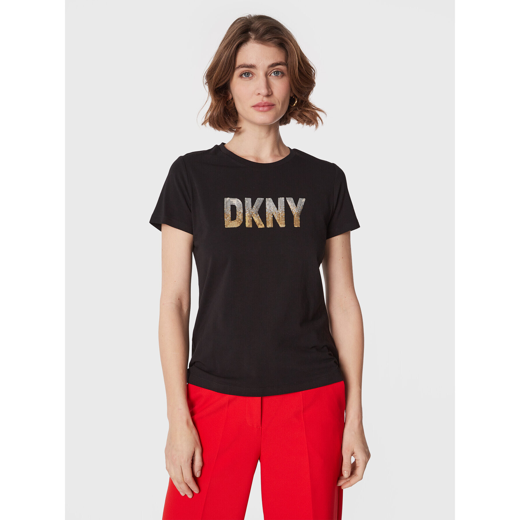 DKNY T-Shirt P2MH7OMQ Černá Regular Fit - Pepit.cz