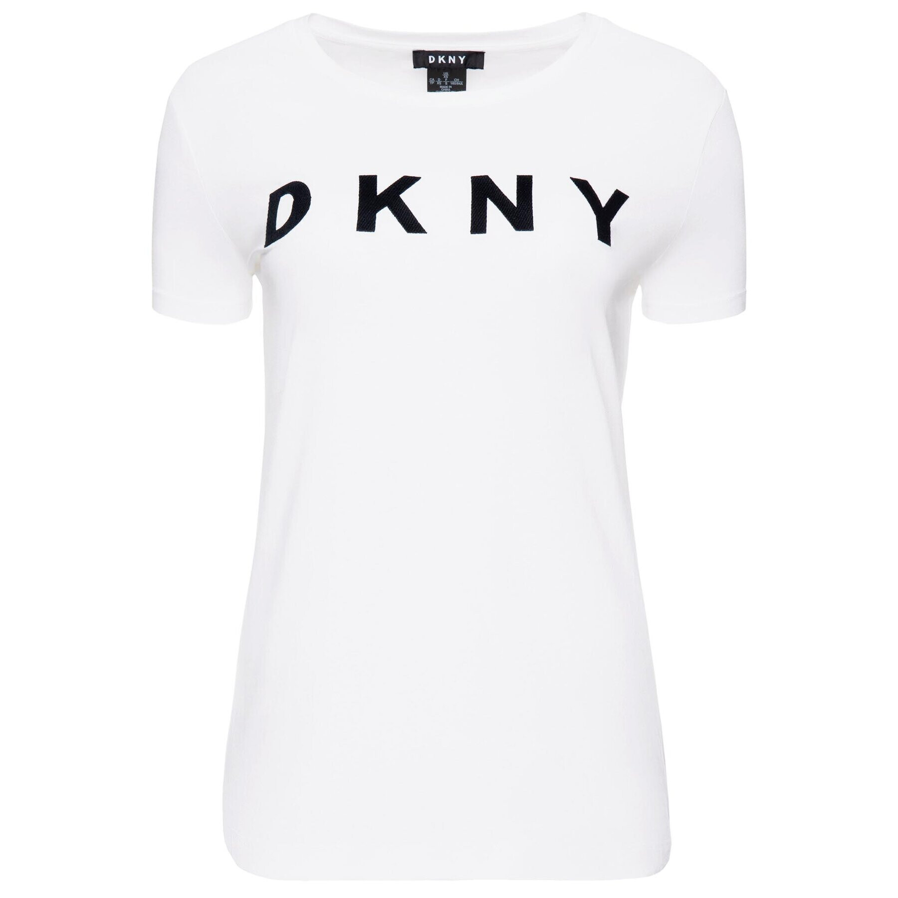 DKNY T-Shirt W3276CNA Bílá Regular Fit - Pepit.cz