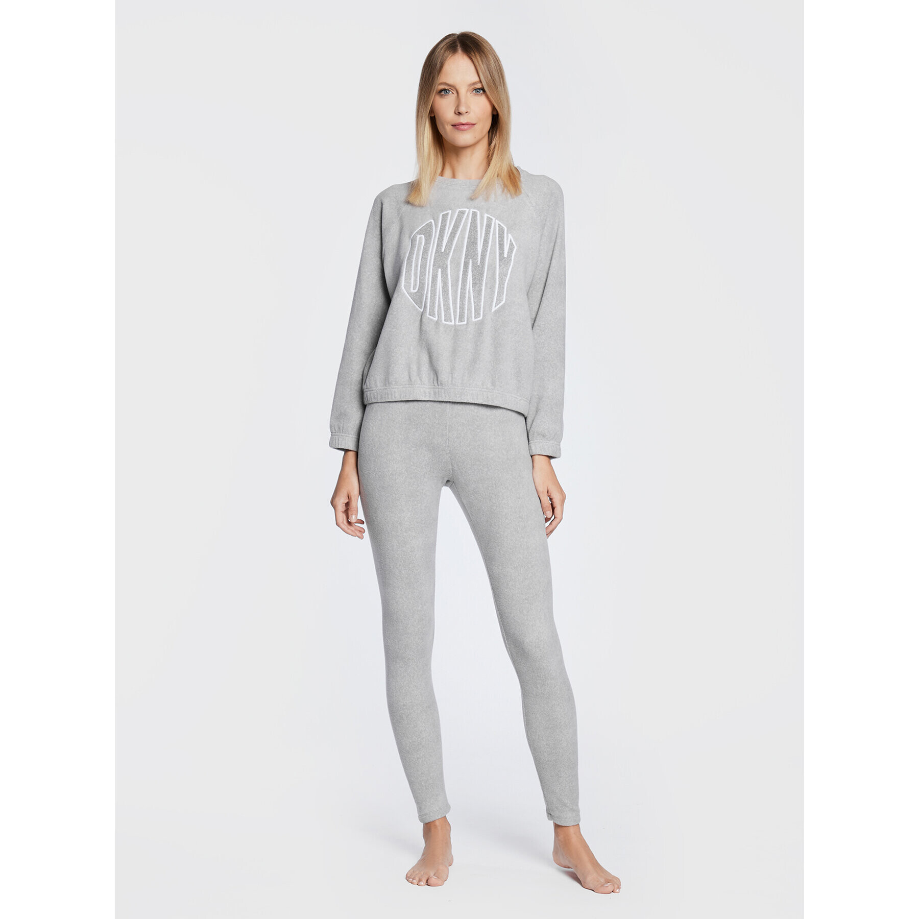 DKNY Tepláková souprava YI2822595 Šedá Regular Fit - Pepit.cz