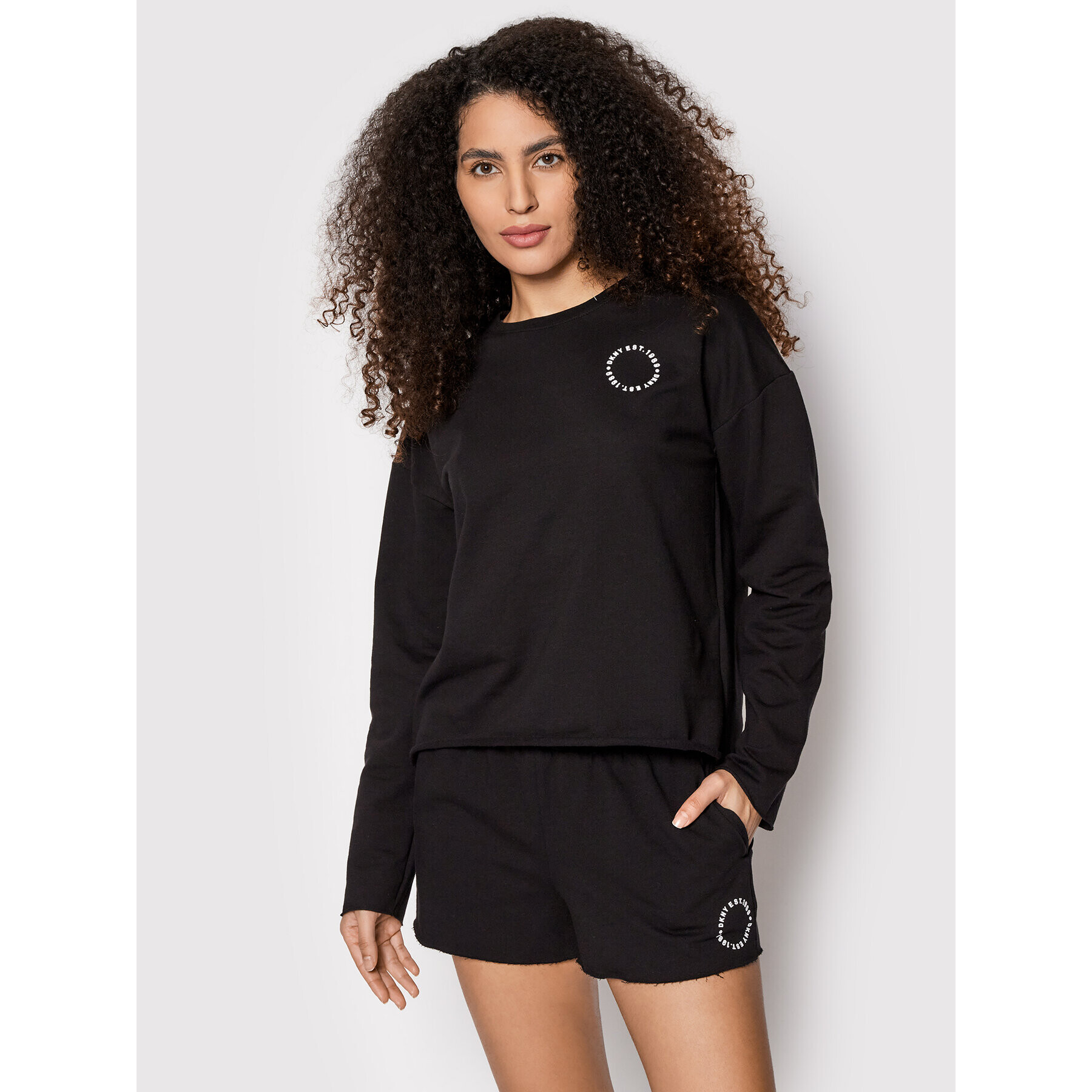 DKNY Tepláková souprava YI2922524 Černá Regular Fit - Pepit.cz