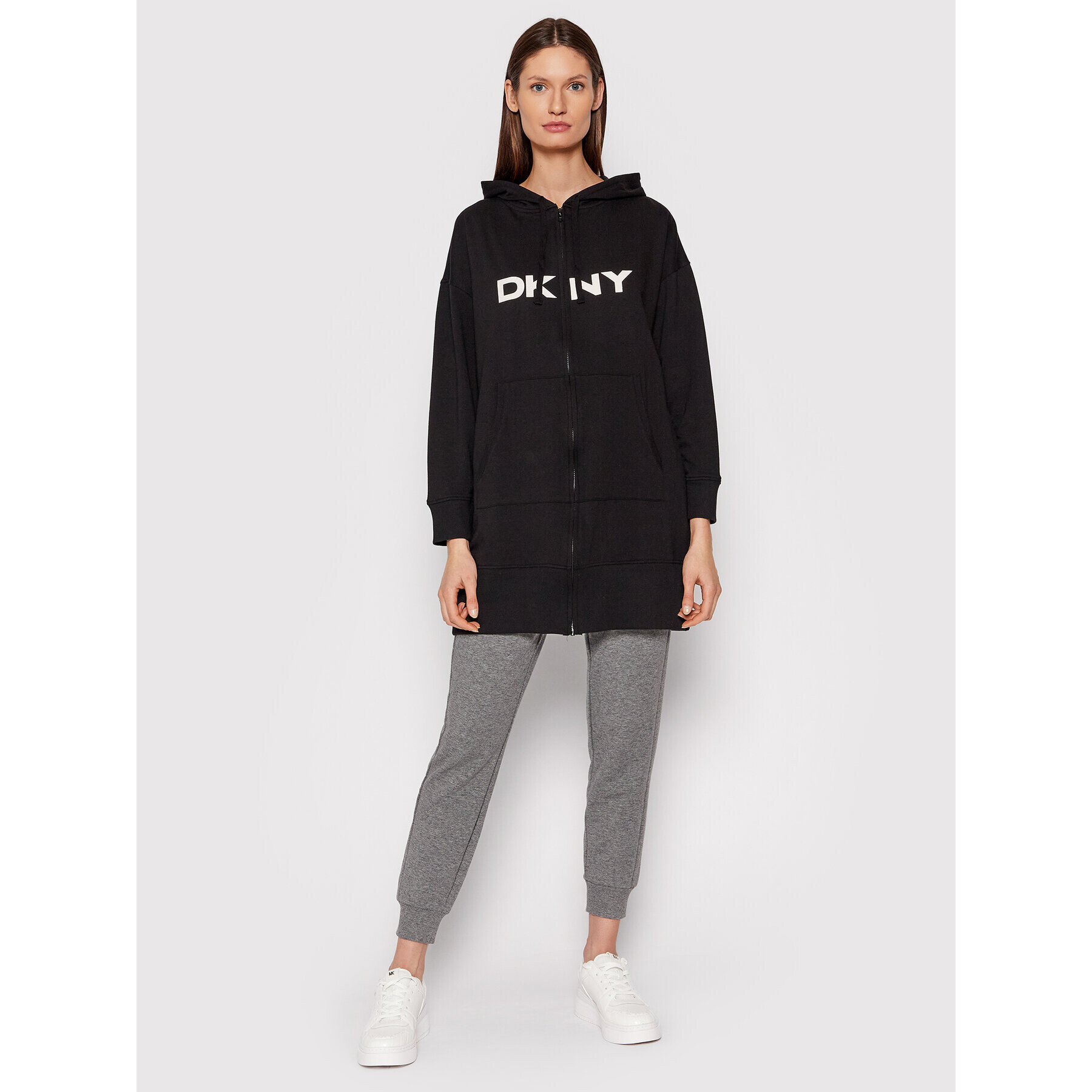 DKNY Teplákové kalhoty YI2722484 Šedá Regular Fit - Pepit.cz