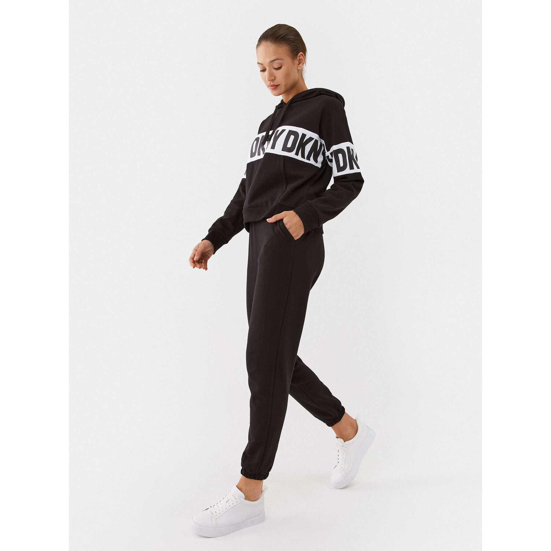 DKNY Teplákové kalhoty YI2822670 Černá Regular Fit - Pepit.cz