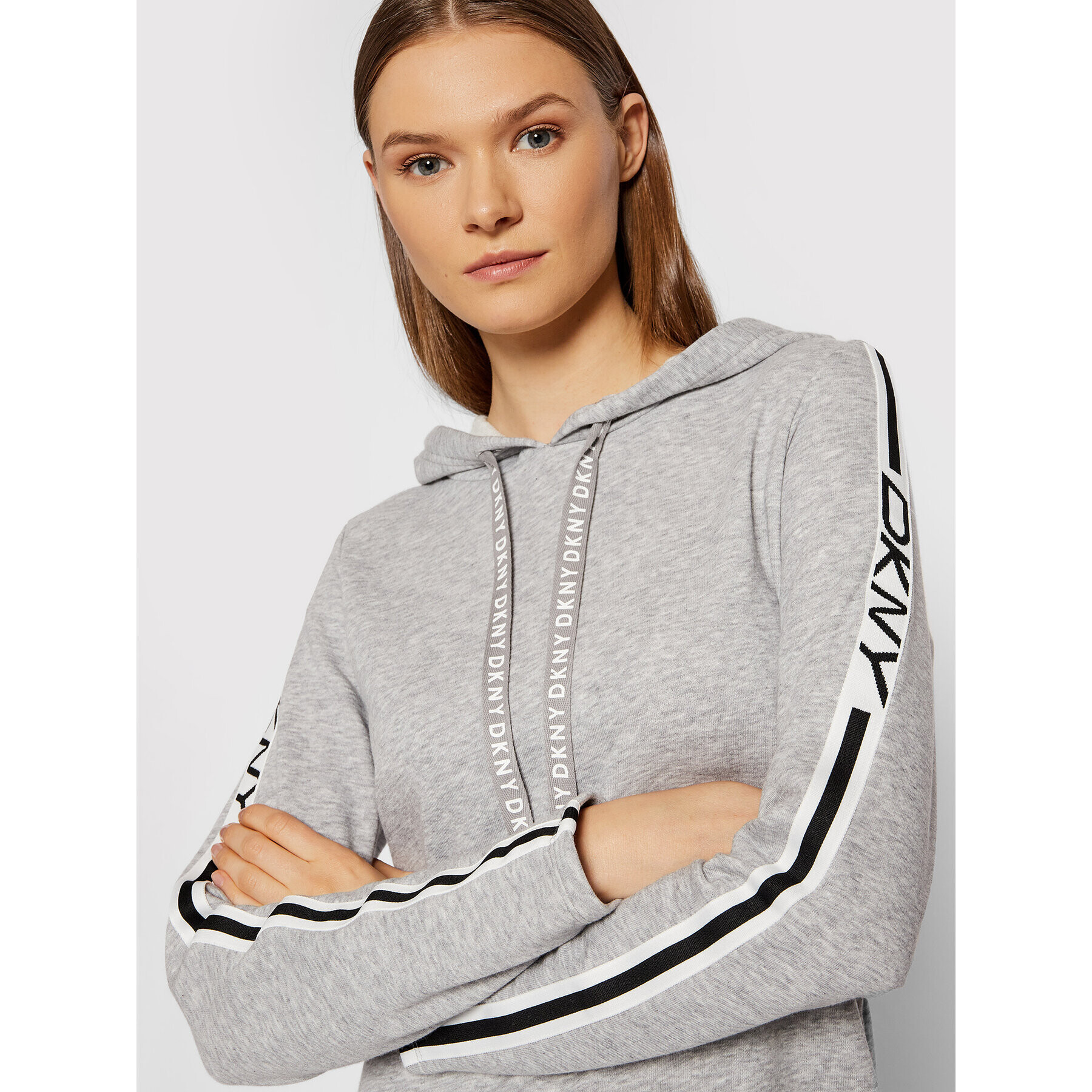 DKNY Úpletové šaty DD1G3218 Šedá Regular Fit - Pepit.cz