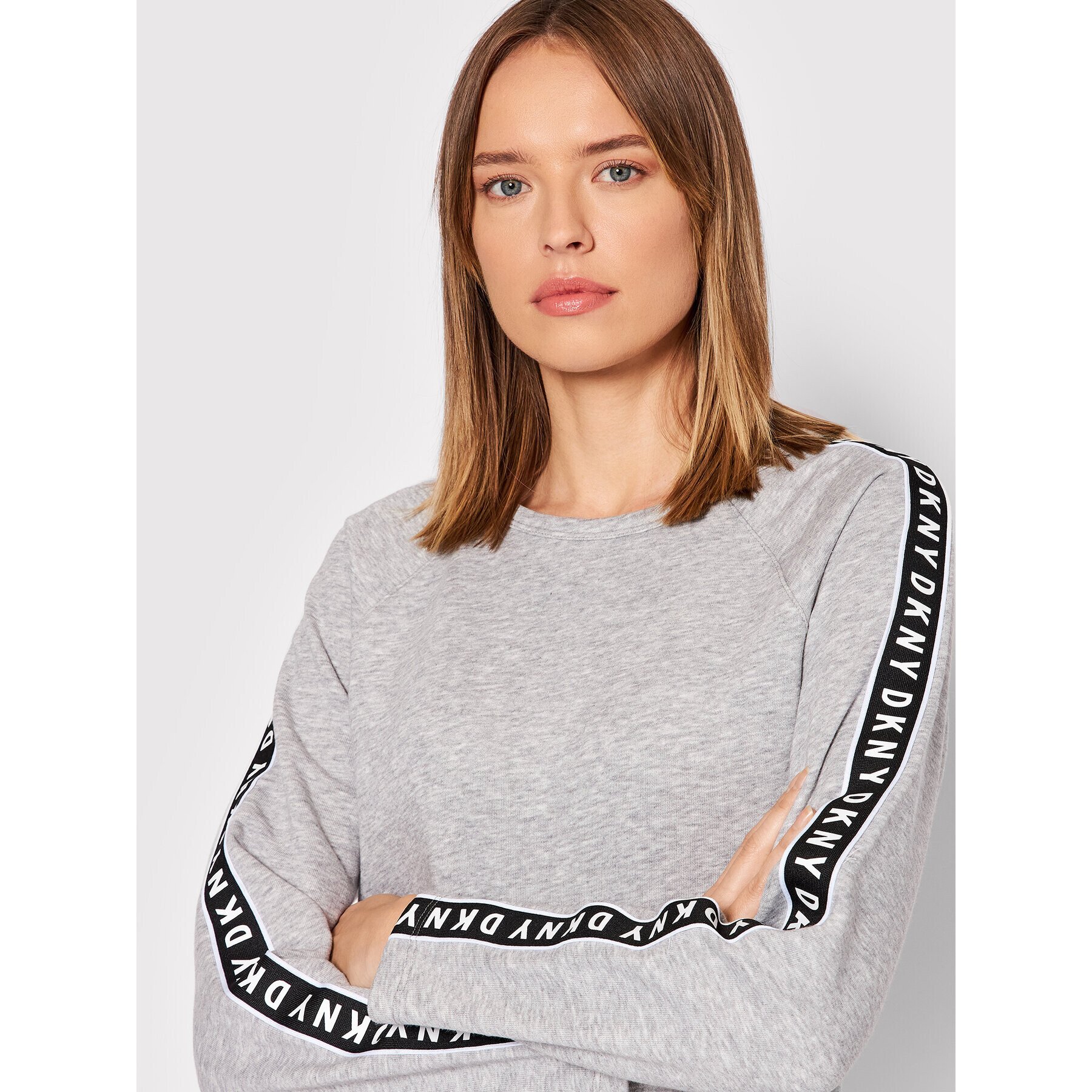 DKNY Úpletové šaty DD1GD244 Šedá Relaxed Fit - Pepit.cz