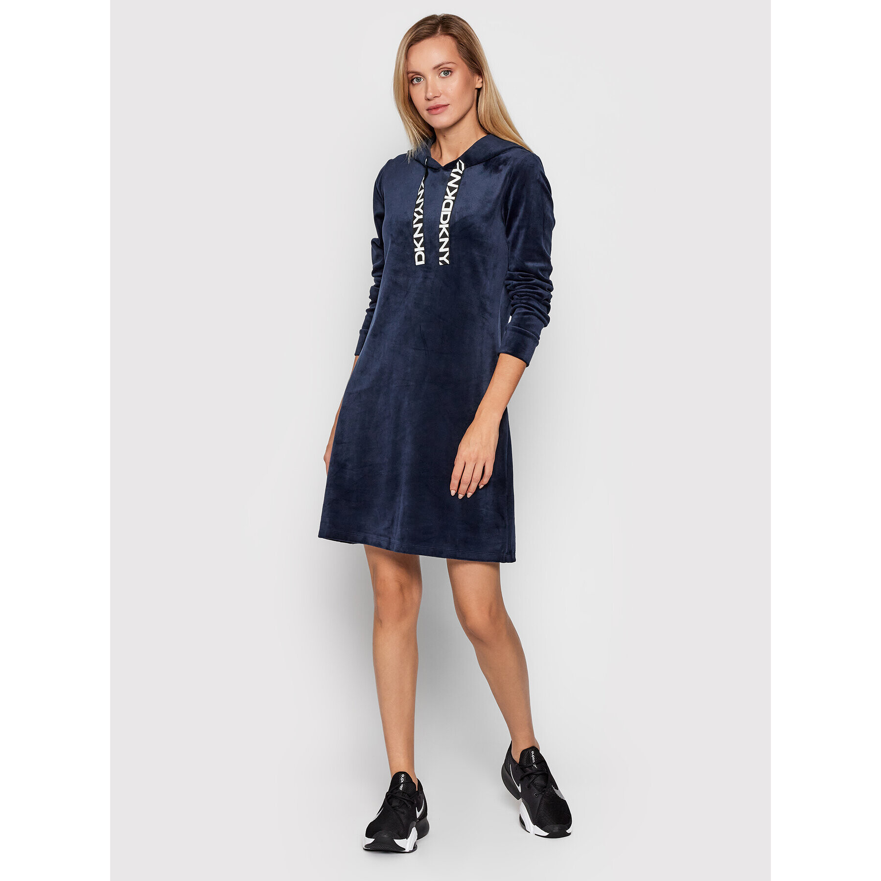 DKNY Úpletové šaty DD1GN21G Tmavomodrá Regular Fit - Pepit.cz