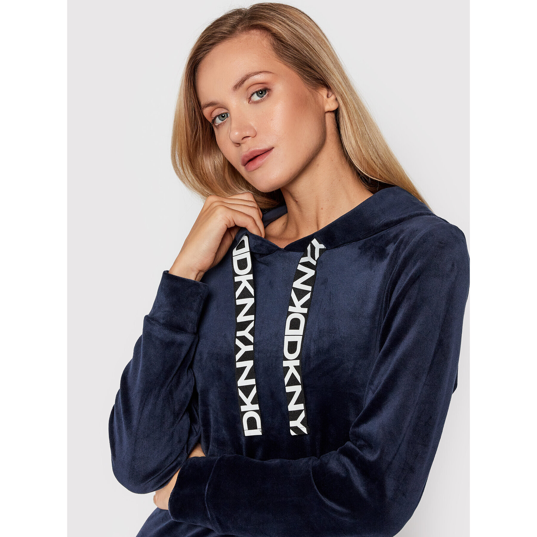 DKNY Úpletové šaty DD1GN21G Tmavomodrá Regular Fit - Pepit.cz