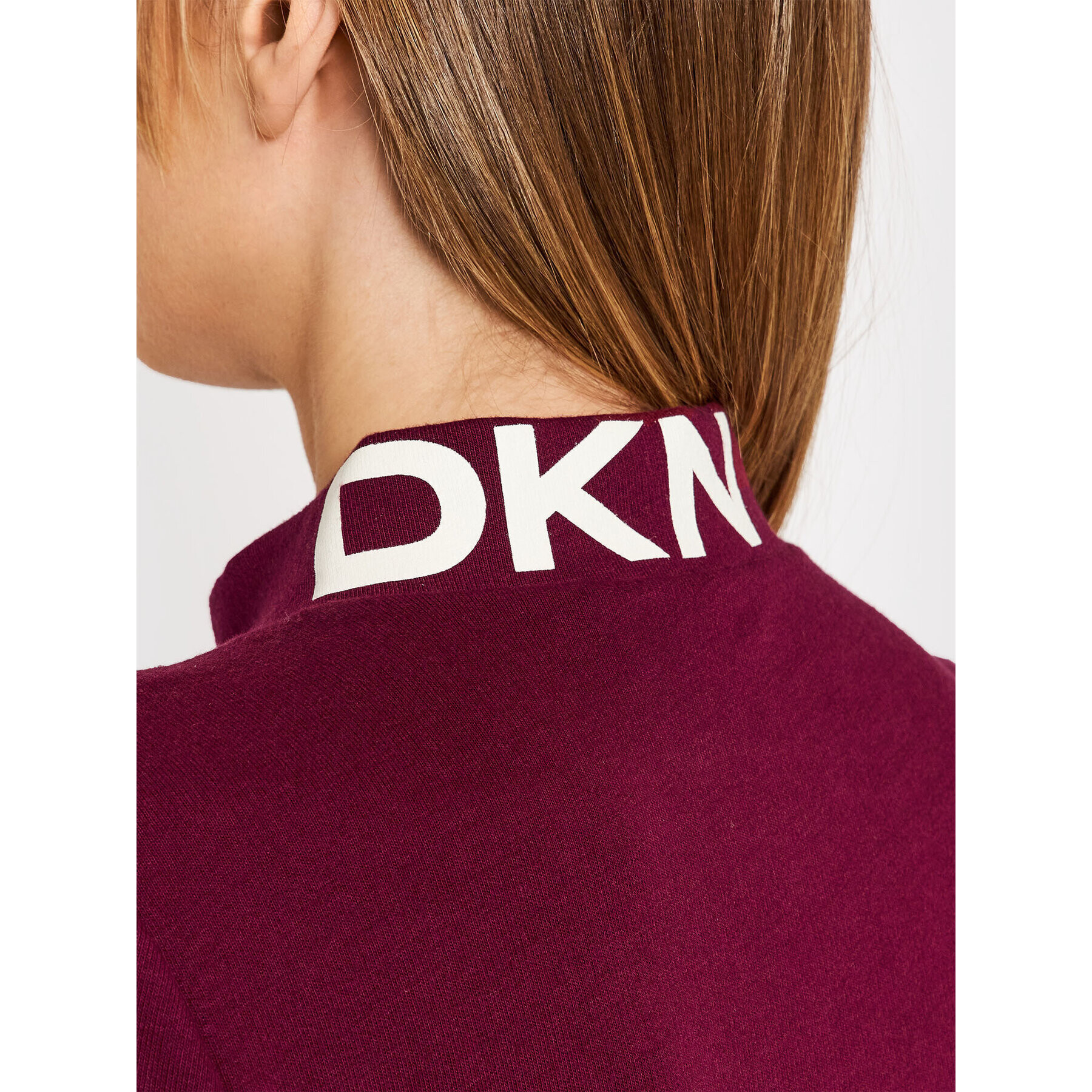 DKNY Úpletové šaty DD1GN47E Bordó Regular Fit - Pepit.cz