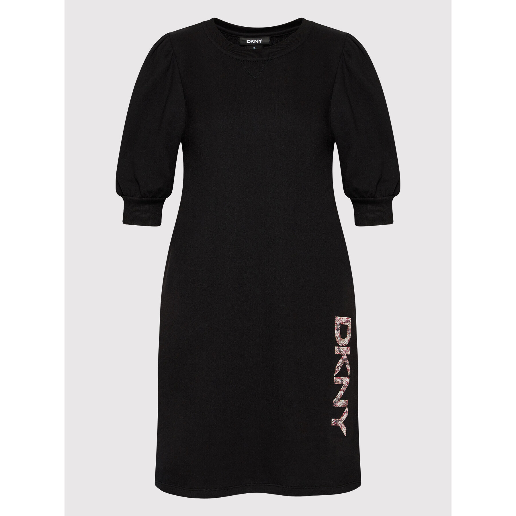 DKNY Úpletové šaty P1GQSKPS Černá Regular Fit - Pepit.cz