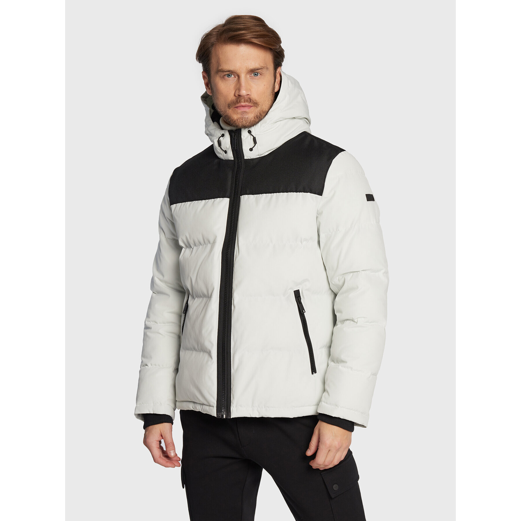 DKNY Vatovaná bunda DX9MP802 Šedá Regular Fit - Pepit.cz