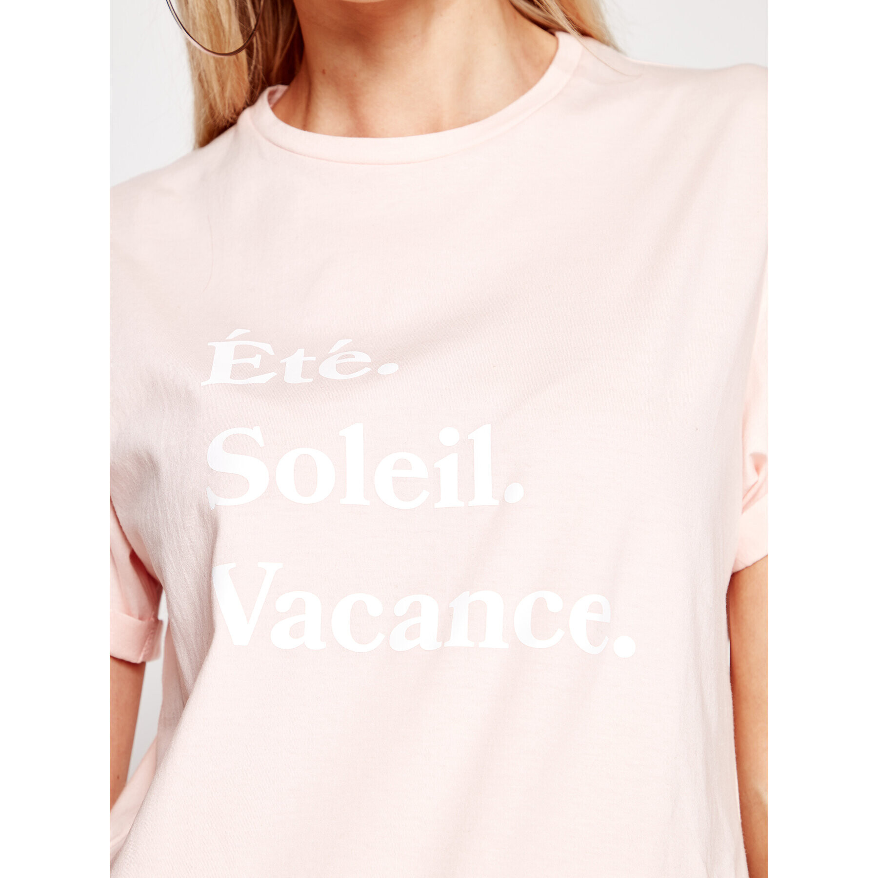 Drivemebikini T-Shirt Ete Soleil Vacance 2019-DRV-002_LP Růžová Relaxed Fit - Pepit.cz